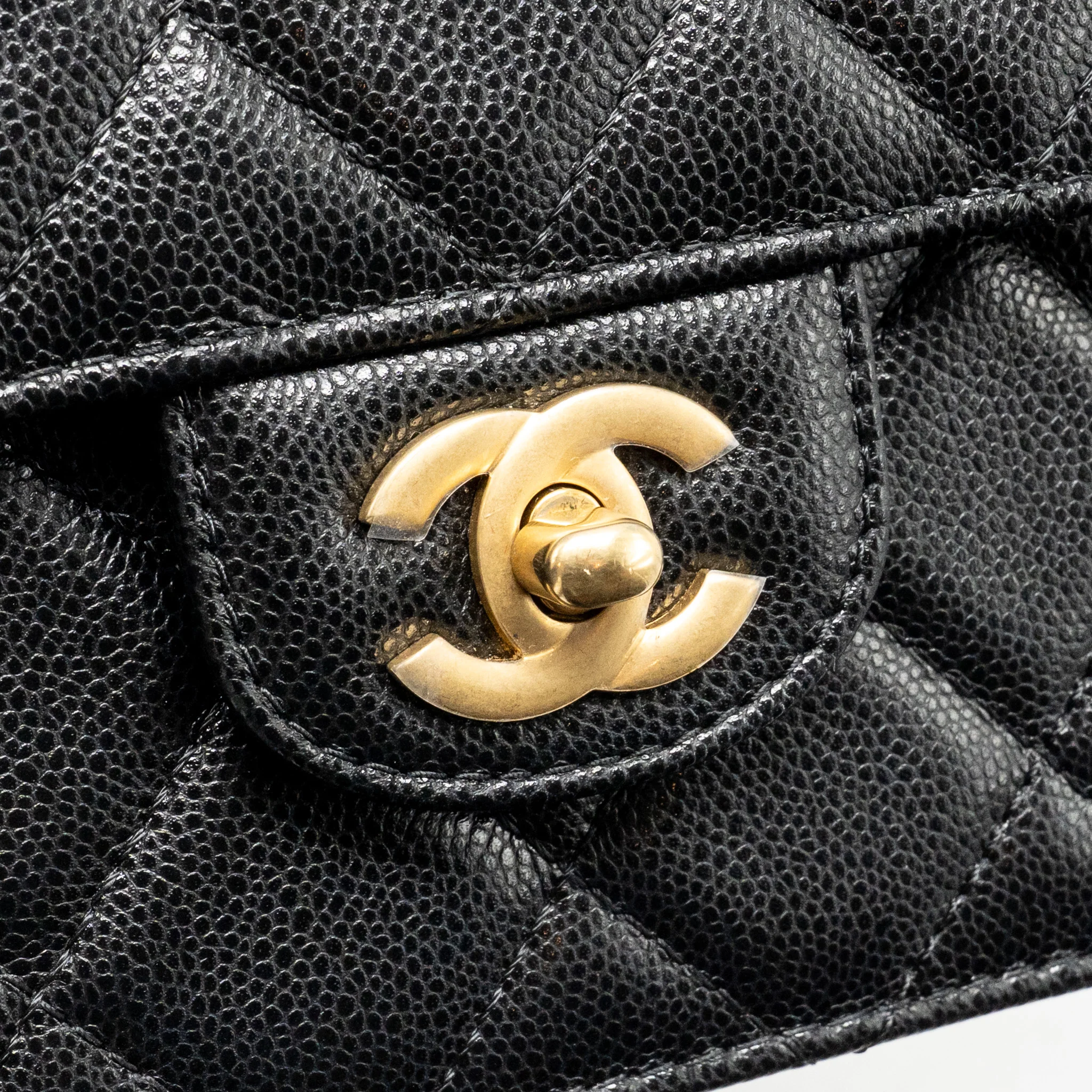 Chanel 24k Top Handle Messenger Bag with Removable Chain Caviar Black GHW(microchip) - Image 13