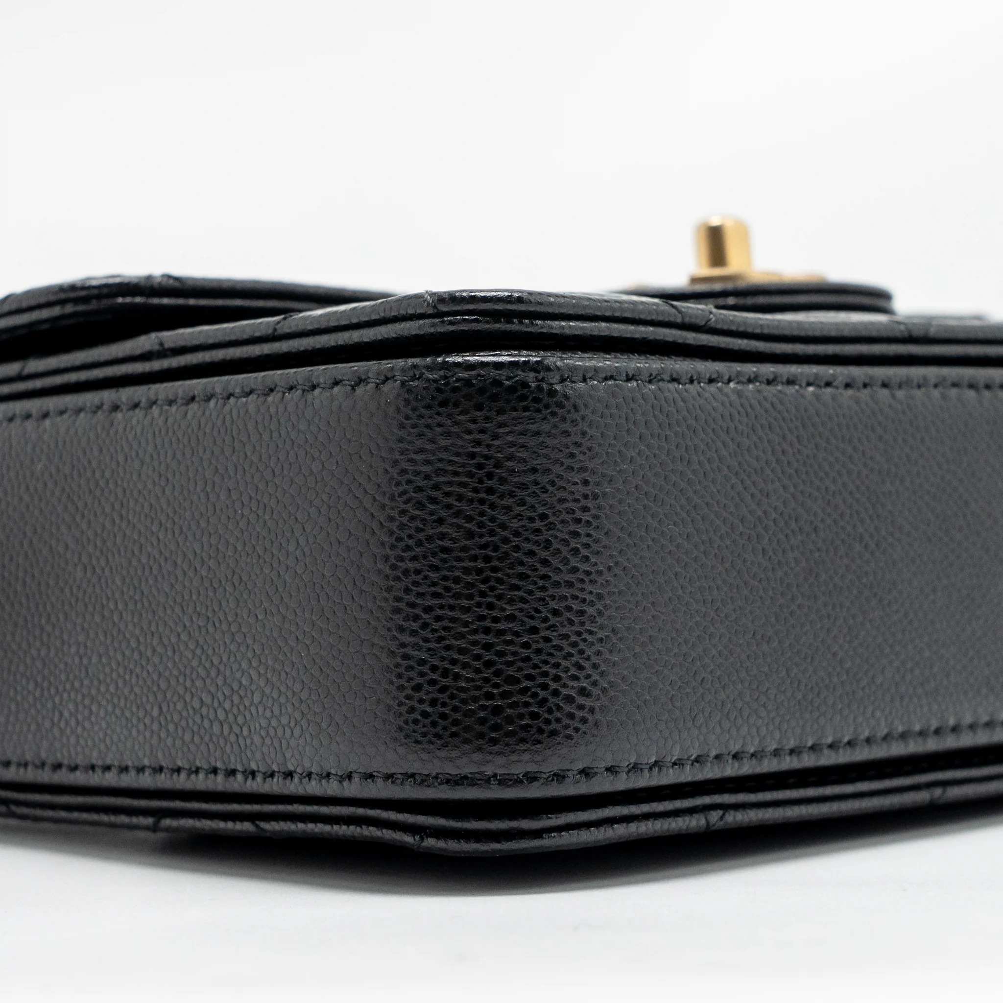 Chanel 24k Top Handle Messenger Bag with Removable Chain Caviar Black GHW(microchip) - Image 6