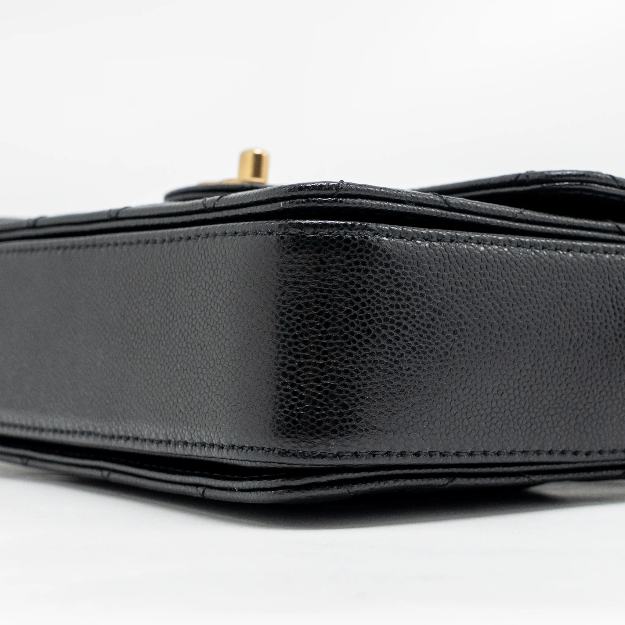 Chanel 24k Top Handle Messenger Bag with Removable Chain Caviar Black GHW(microchip) - Image 8