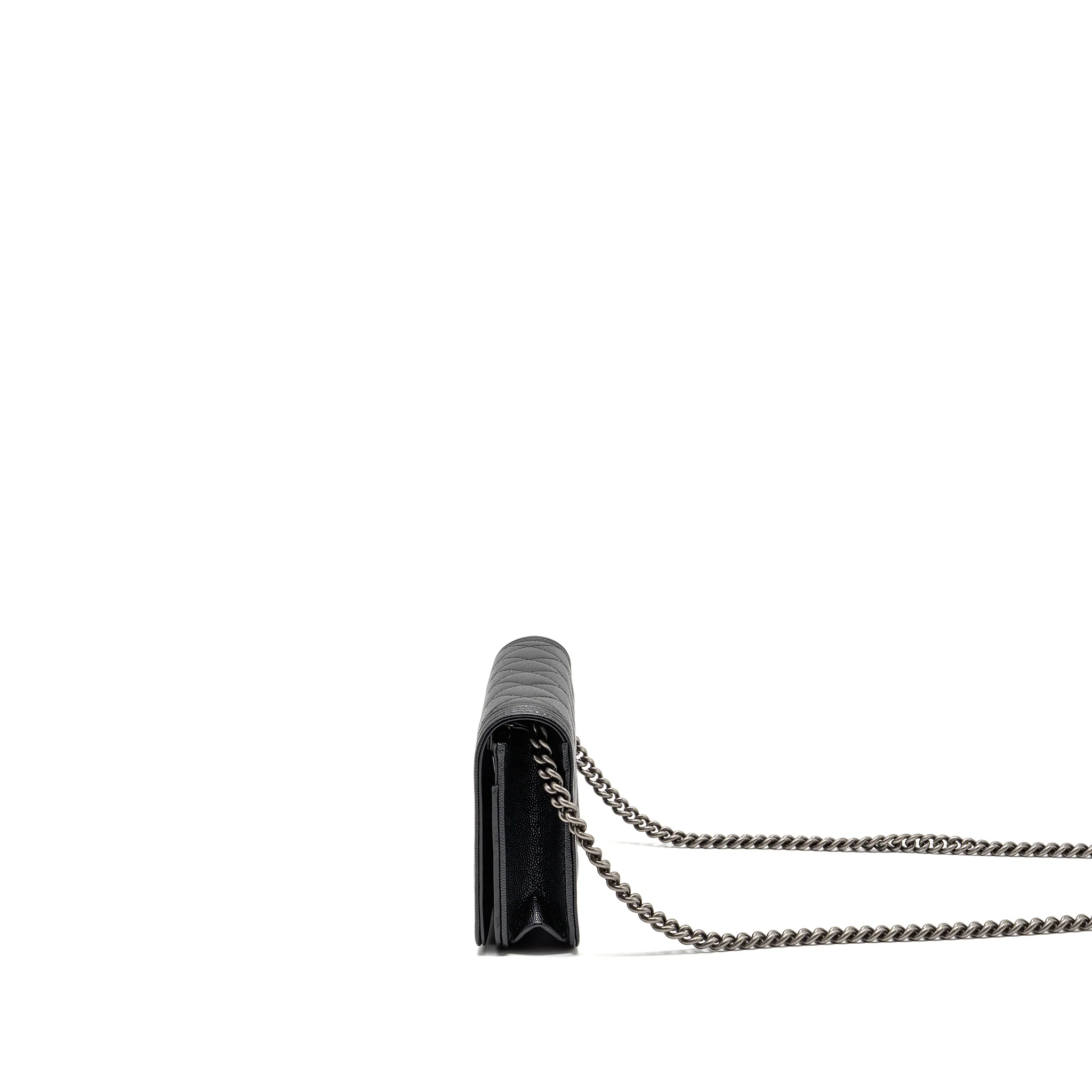 Chanel Boy wallet on chain caviar black ruthenium SHW (microchip) - Image 4