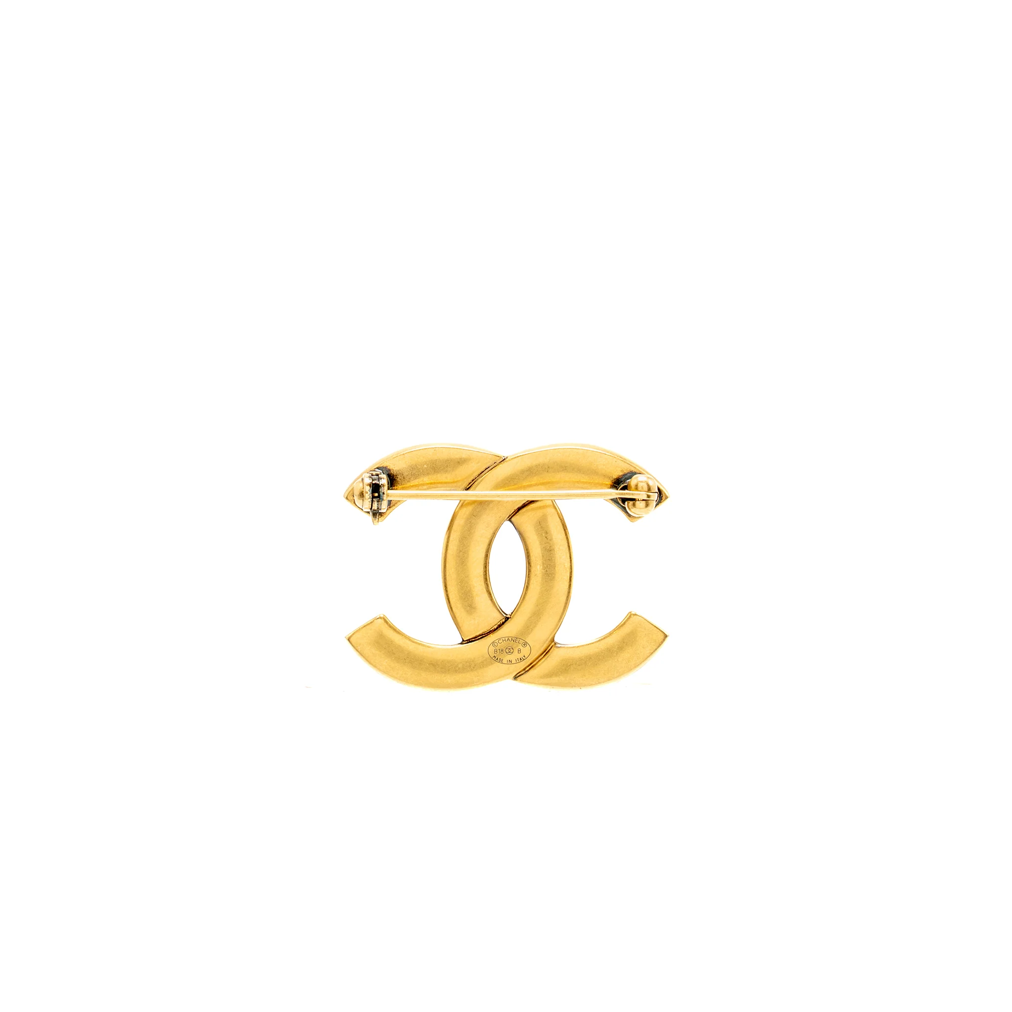 Chanel CC Brooch Gold Tone - Image 4
