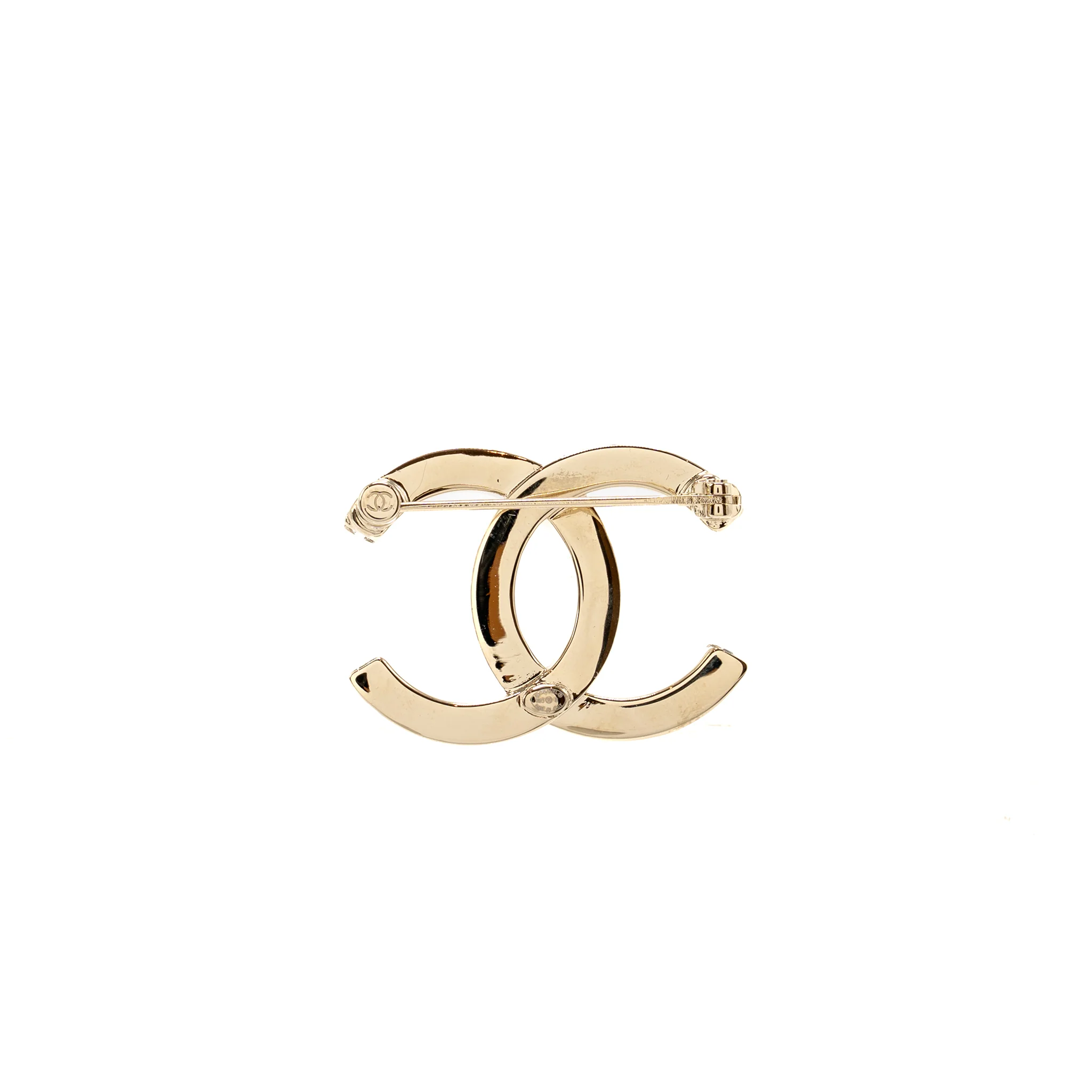 Chanel CC Brooch Crystal Silver Tone - Image 4