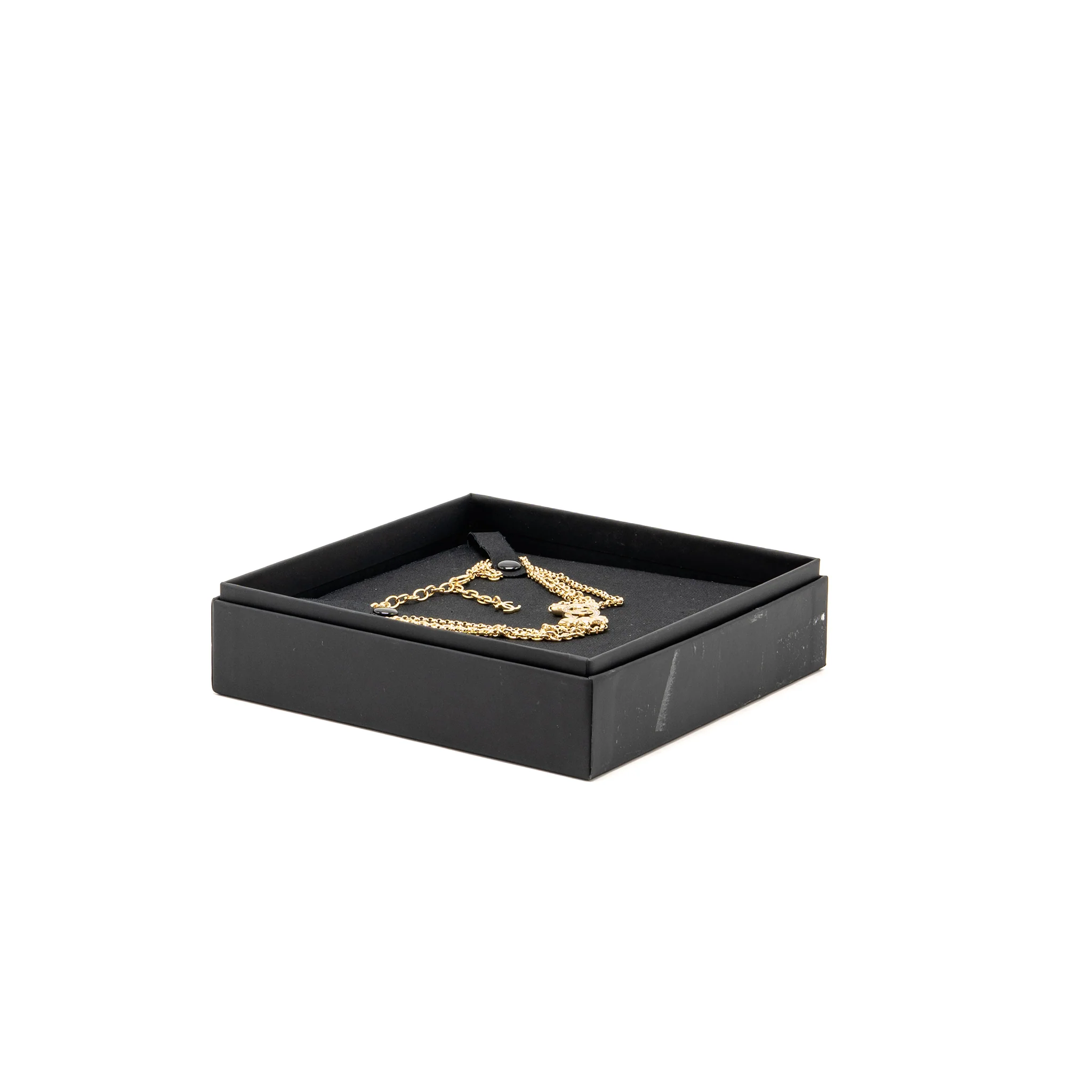 Chanel CC and Hearts Chain Chocker Crystal Light Gold Tone - Image 2