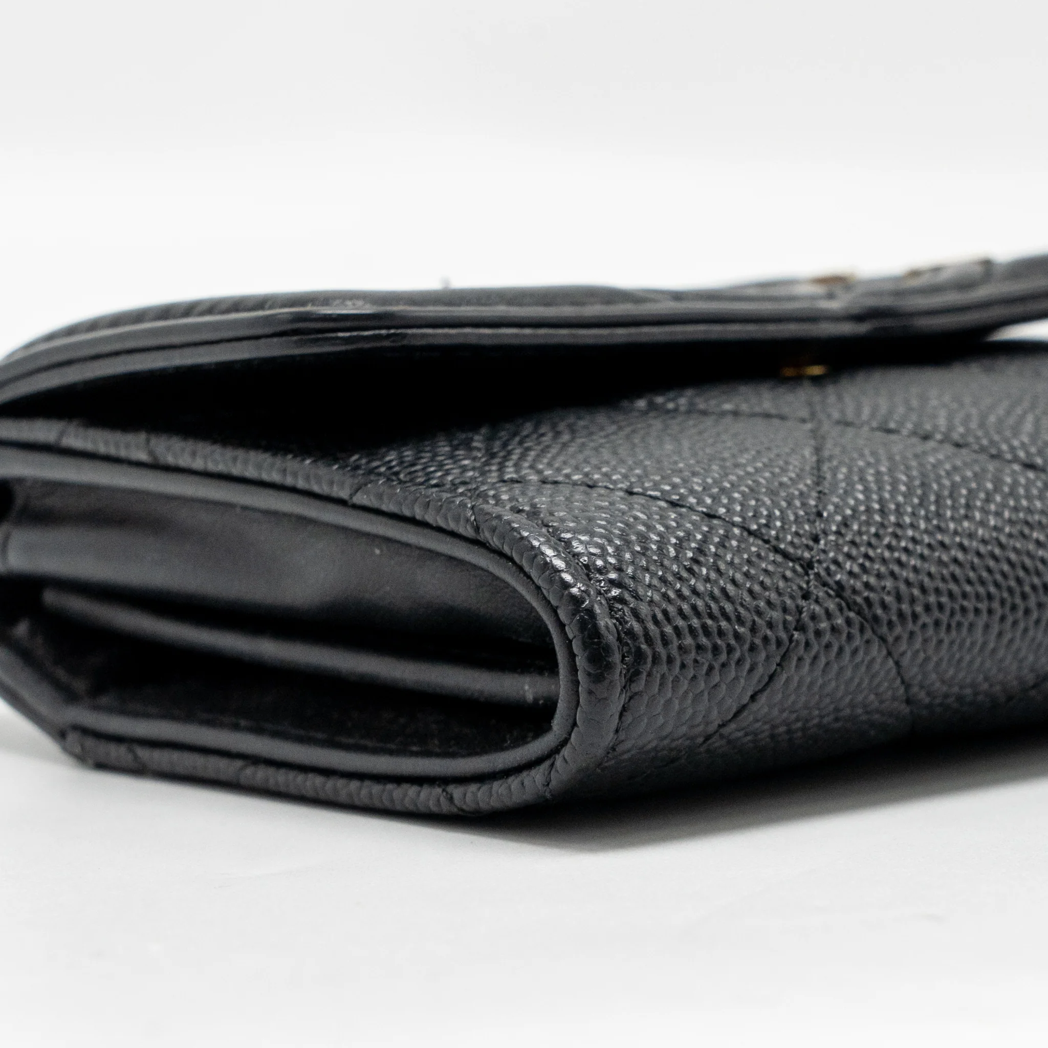 Chanel CC Filigree quilted flap card holder caviar black GHW - Image 7