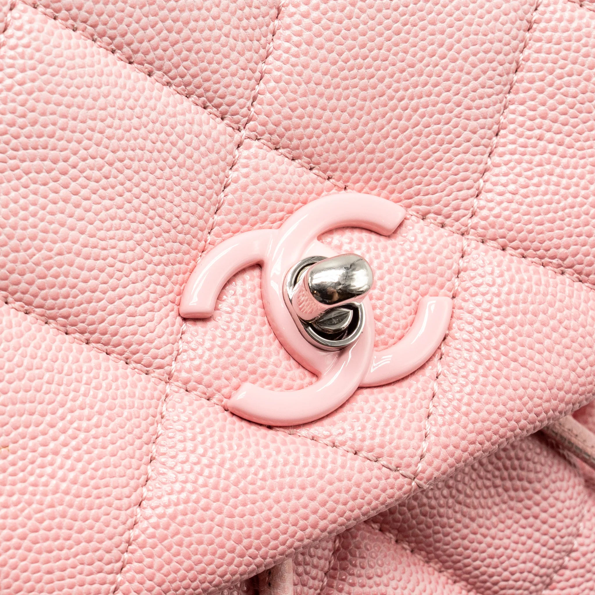 Chanel CC Flap Drawstring Backpack Caviar Gradient Pink SHW (Microchip) - Image 14
