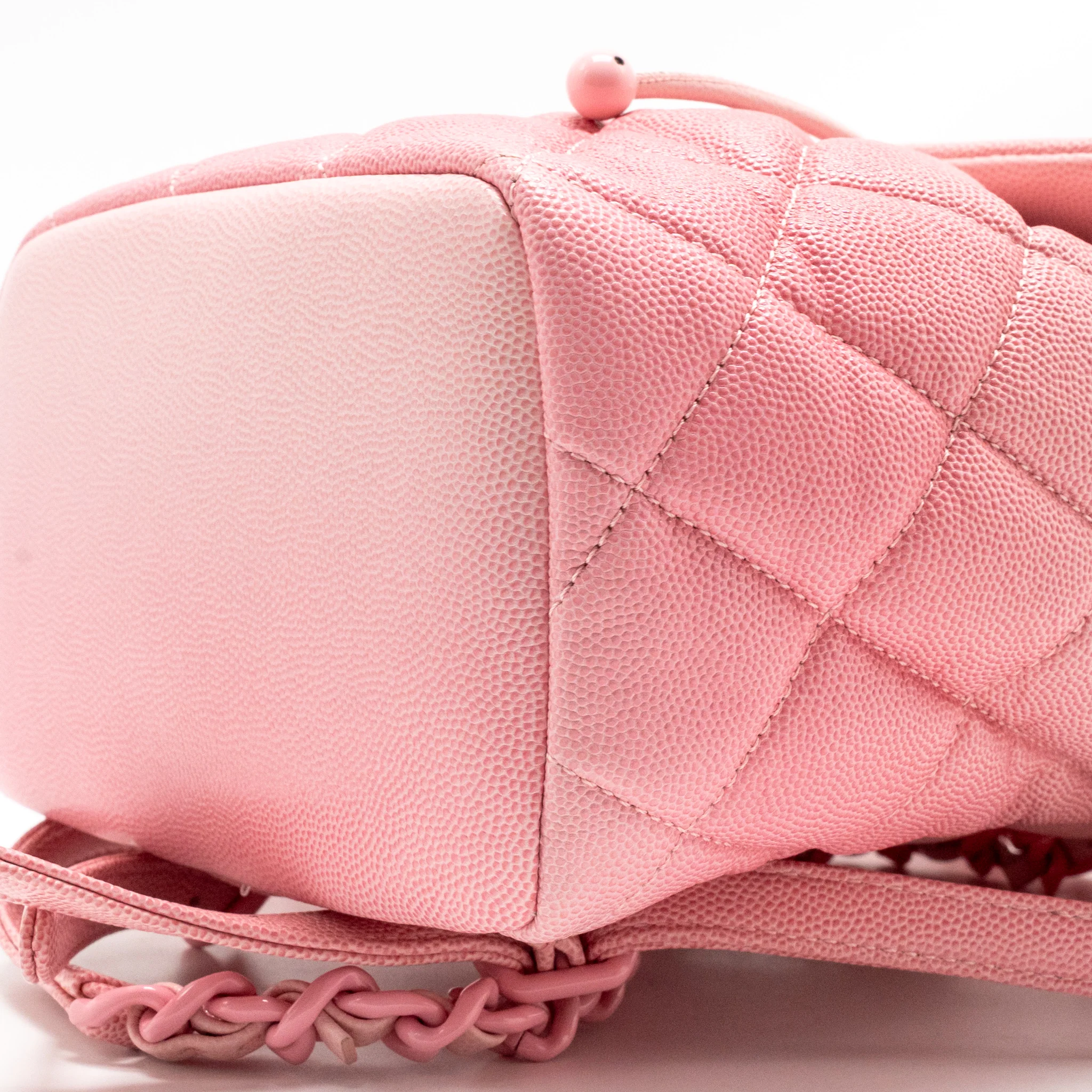 Chanel CC Flap Drawstring Backpack Caviar Gradient Pink SHW (Microchip) - Image 8
