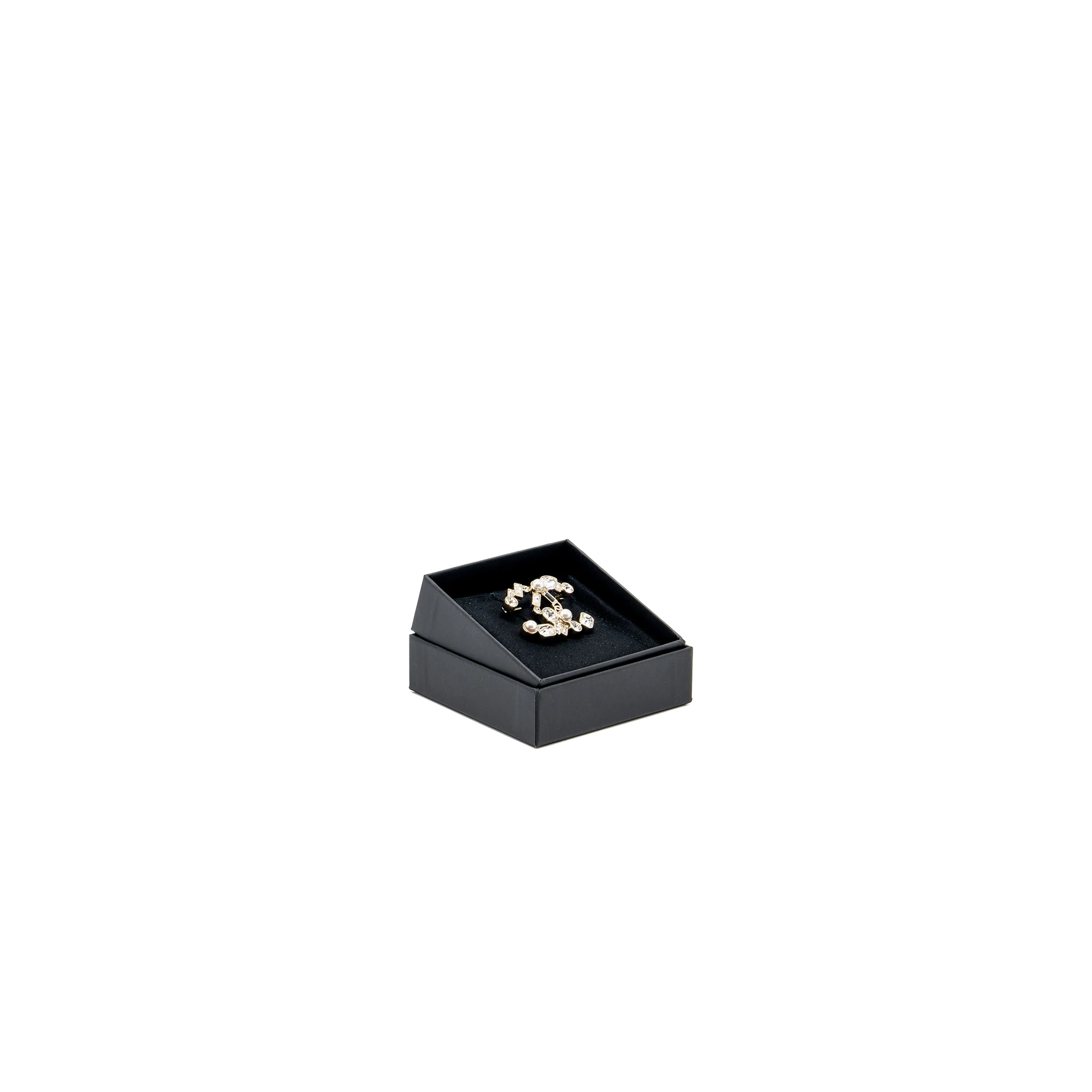 Chanel CC logo brooch Crystal/pearl LGHW - Image 2