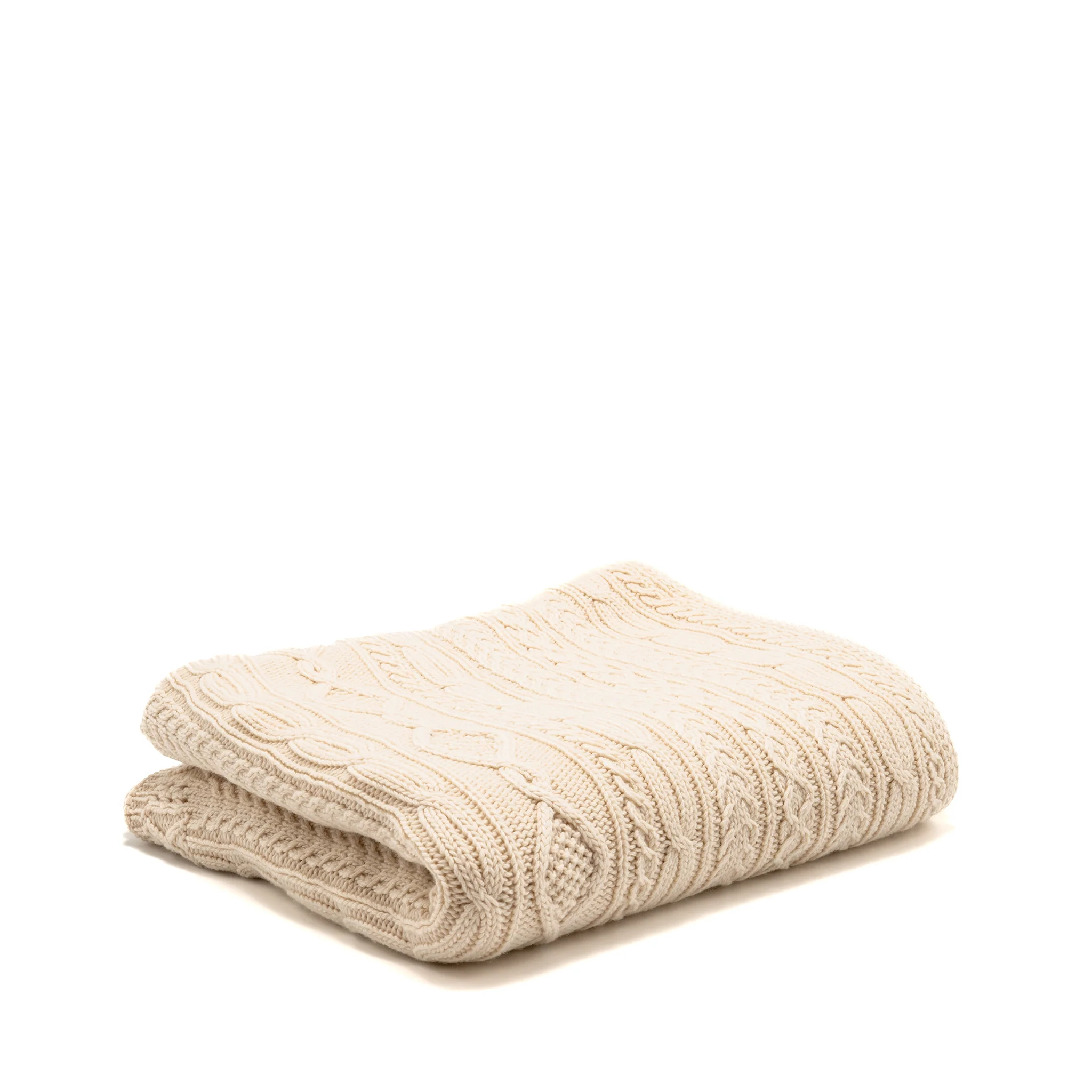 Chanel CC Logo Sock Slipper&Blanket Travel Set Cashmere Cream Knit - Image 3
