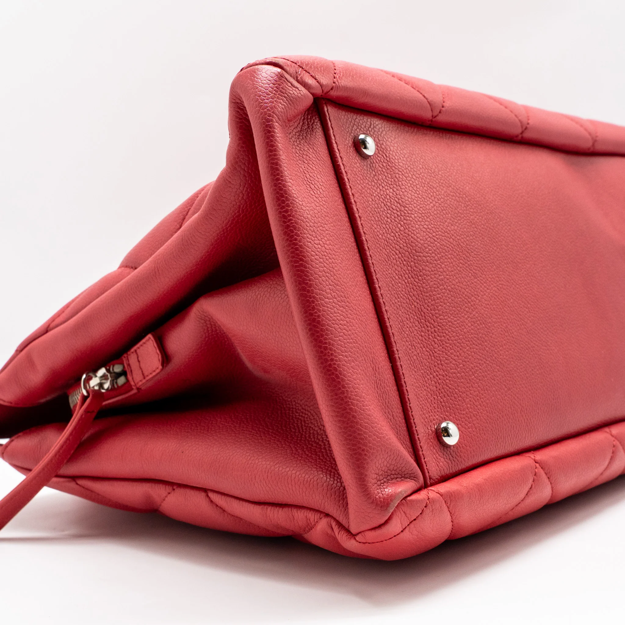 Chanel CC Soft Shopper Tote Grained Calfskin Pink SHW - Image 6
