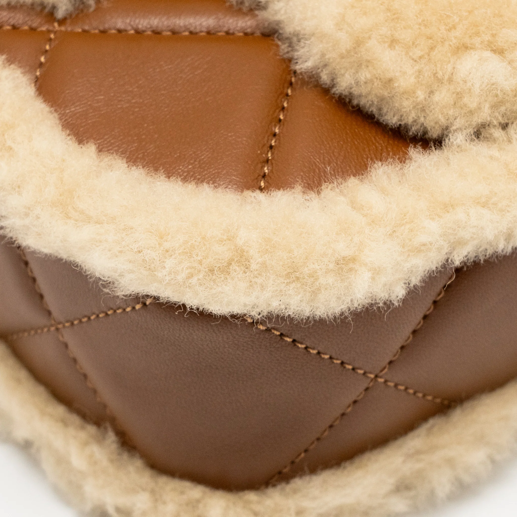 Chanel Mini Shearling Flap Bag Lambskin Dark Brown GHW (Microchip) - Image 10