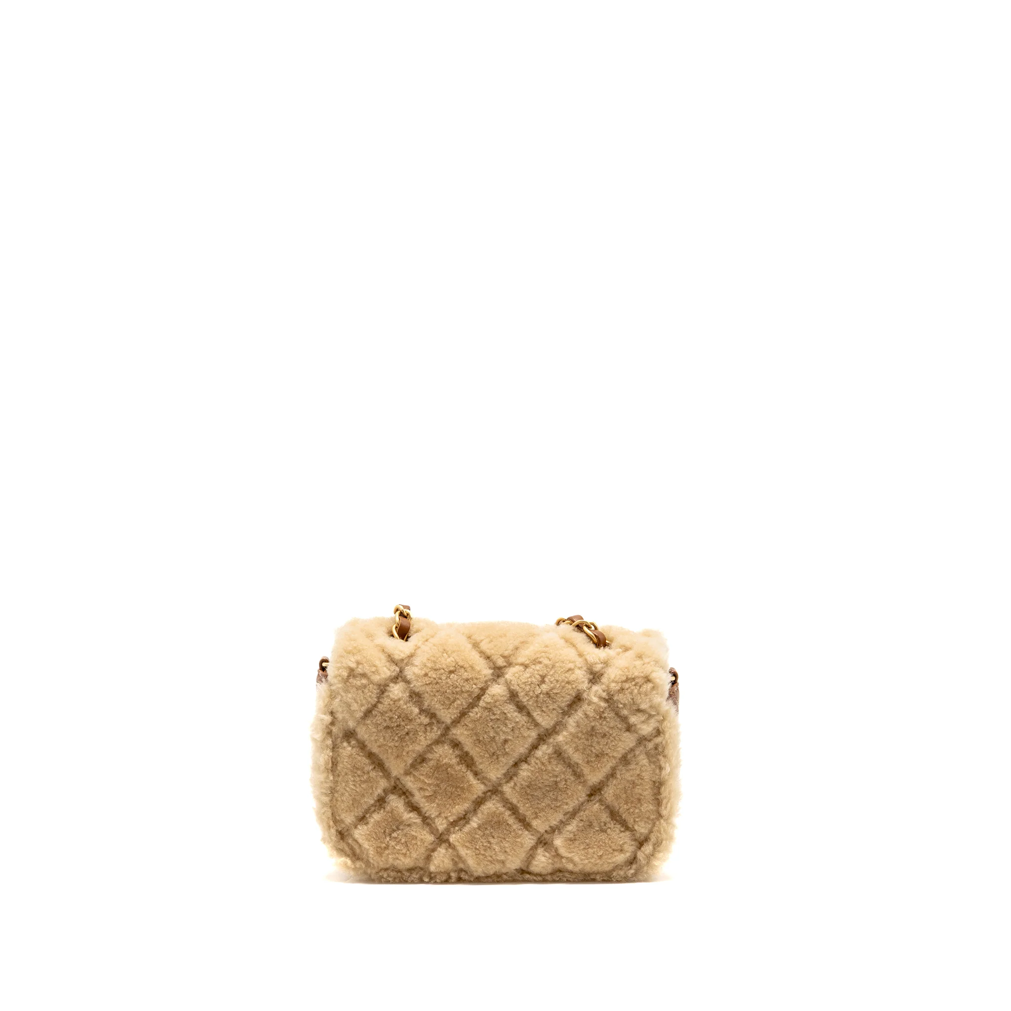Chanel Mini Shearling Flap Bag Lambskin Dark Brown GHW (Microchip) - Image 2