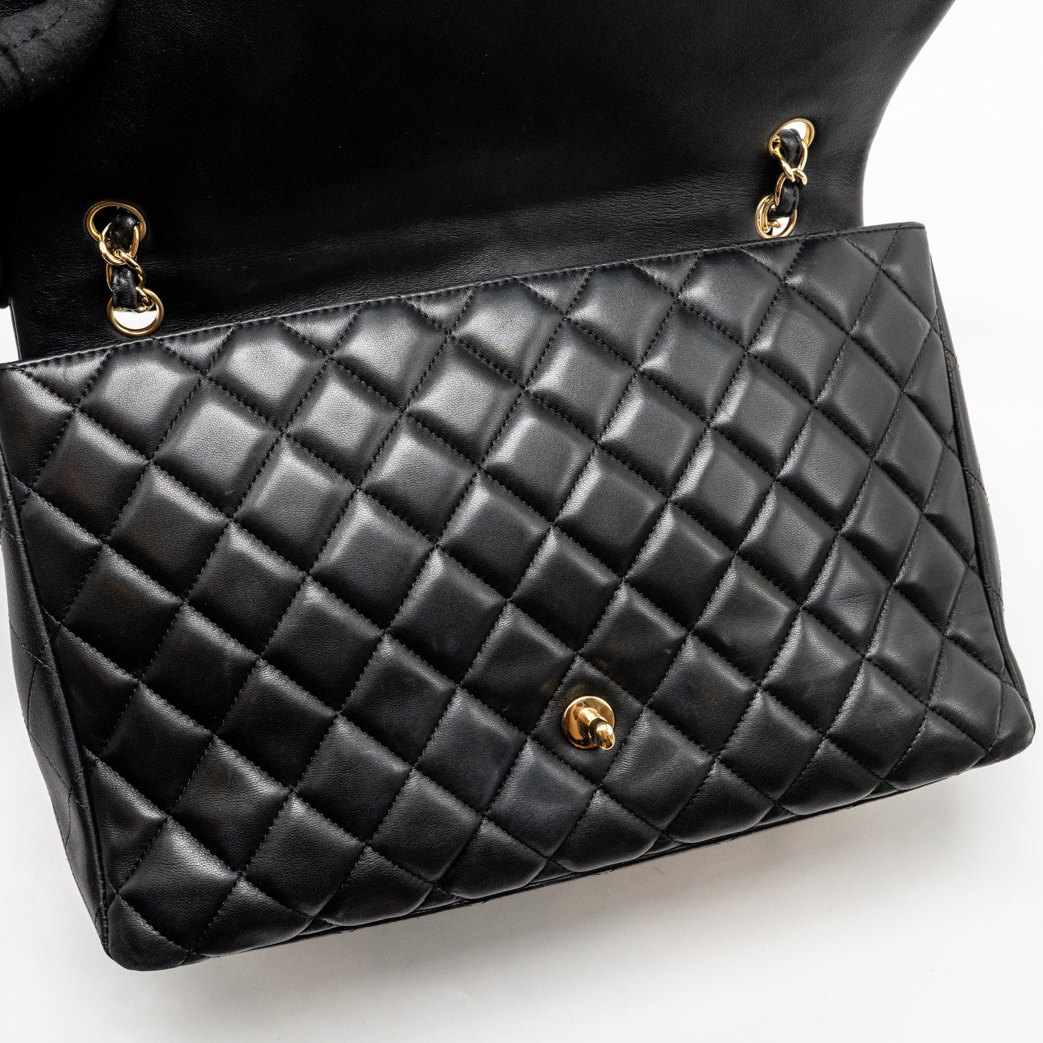 Chanel Maxi Single Flap Bag Lambskin Black GHW - Image 15