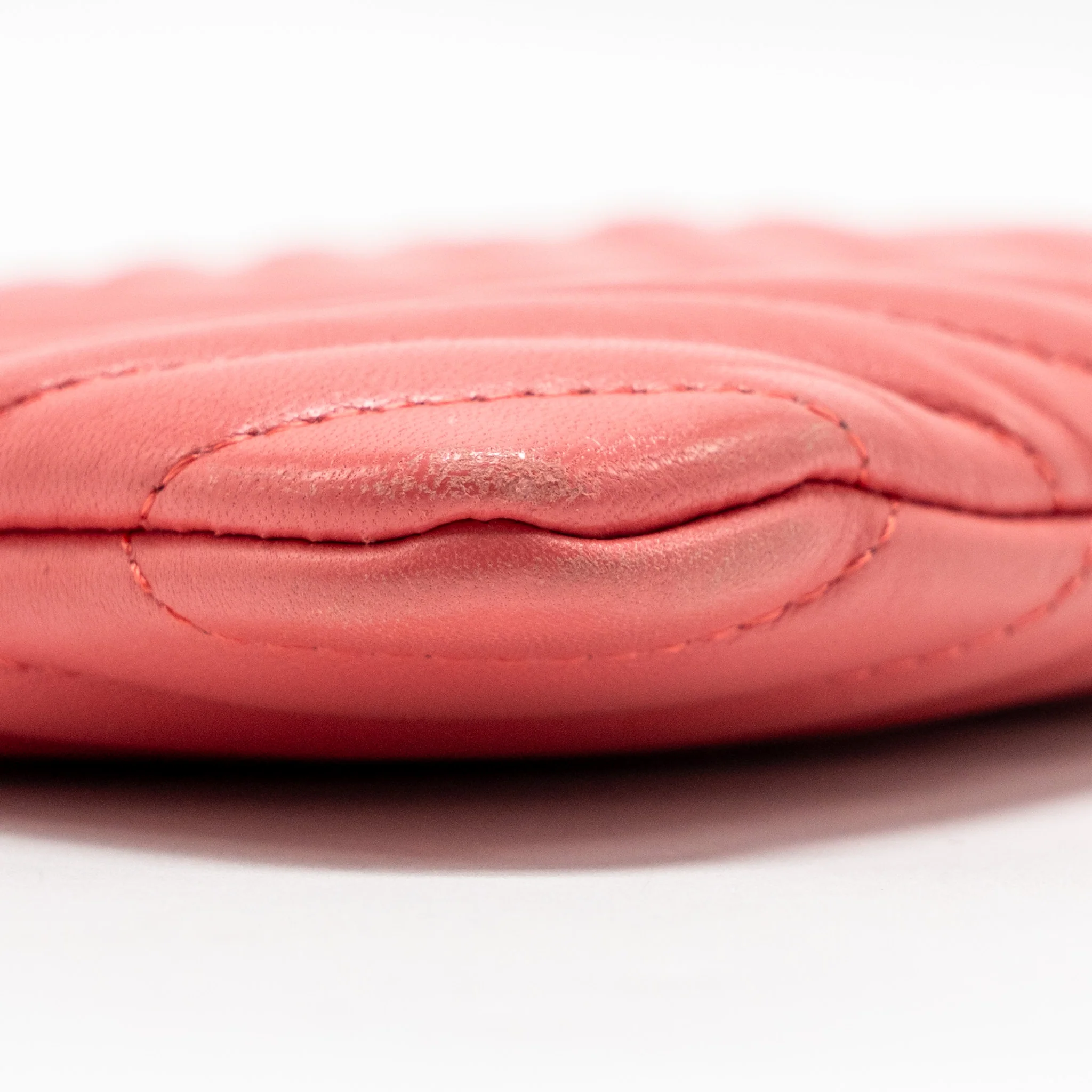Chanel Chevron Clutch Lambskin Pink GHW - Image 6