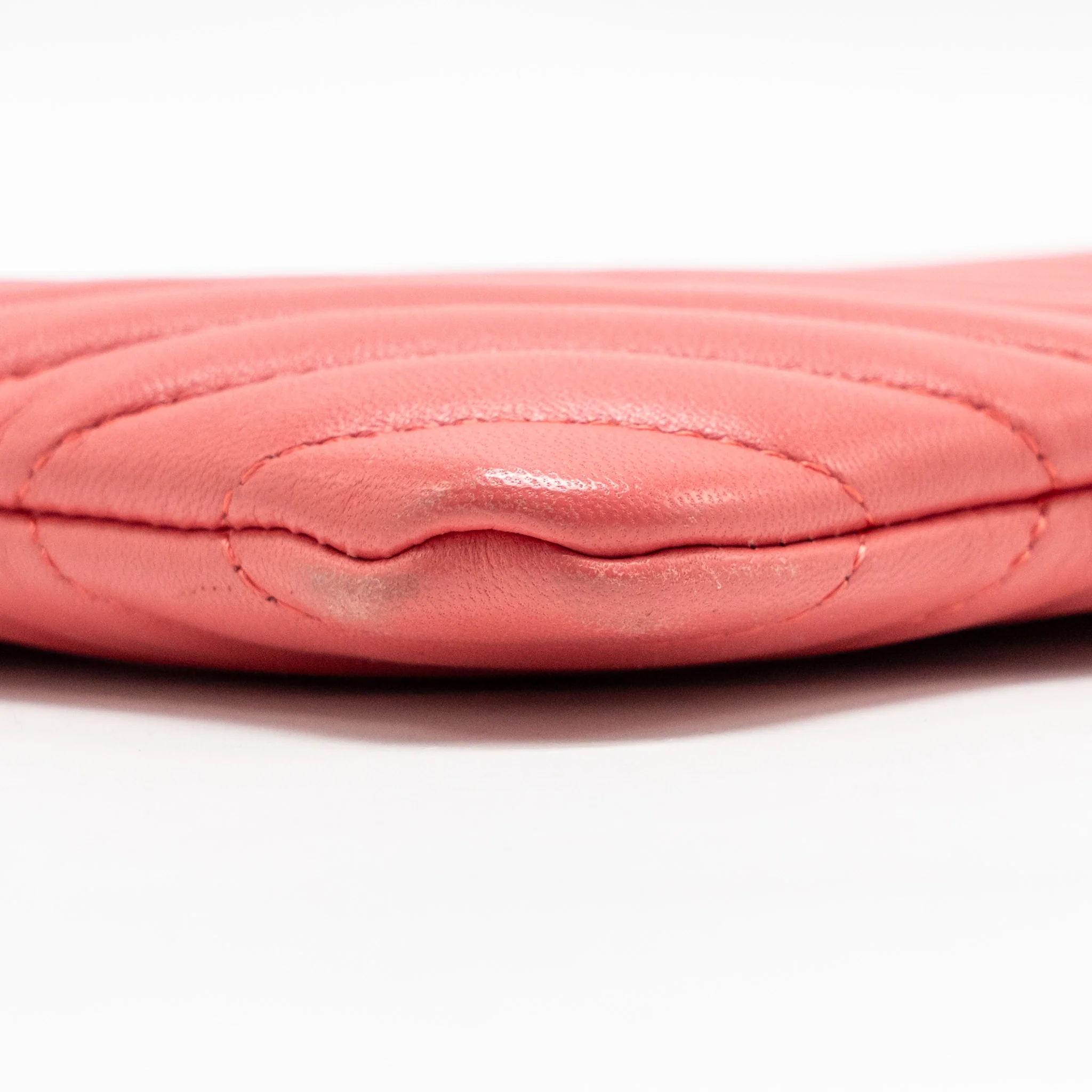 Chanel Chevron Clutch Lambskin Pink GHW - Image 7