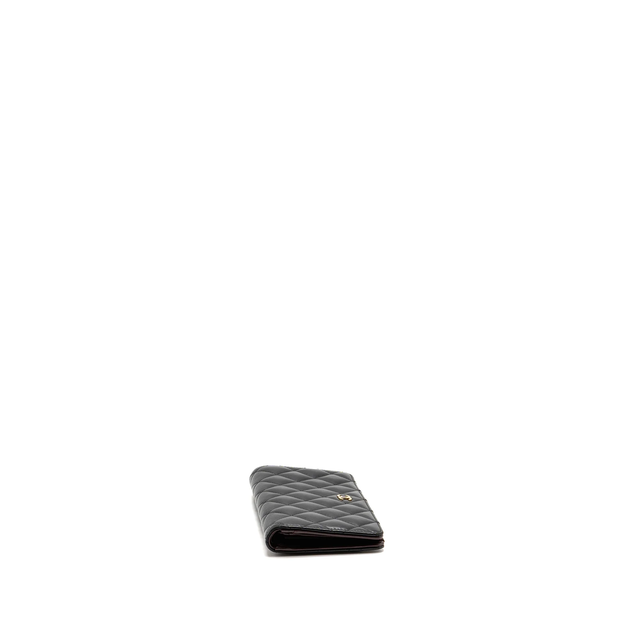 Chanel Classic CC Long Wallet Lambskin Black LGHW - Image 3
