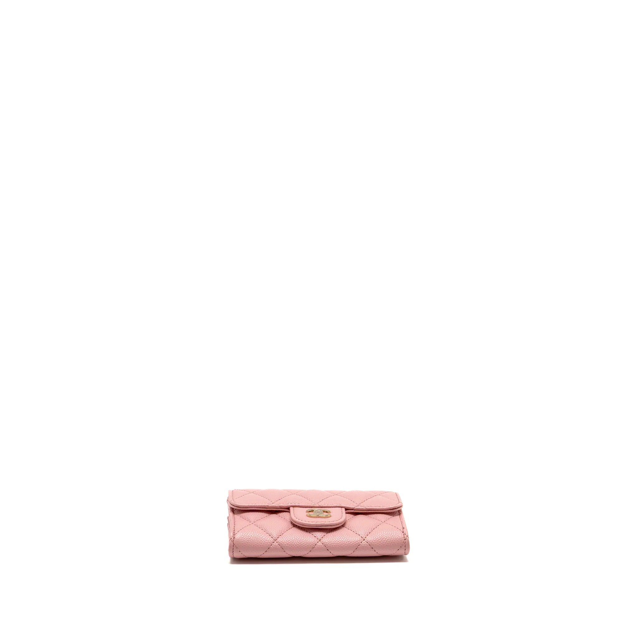 Chanel Classic flap card holder caviar pink LGHW - Image 6
