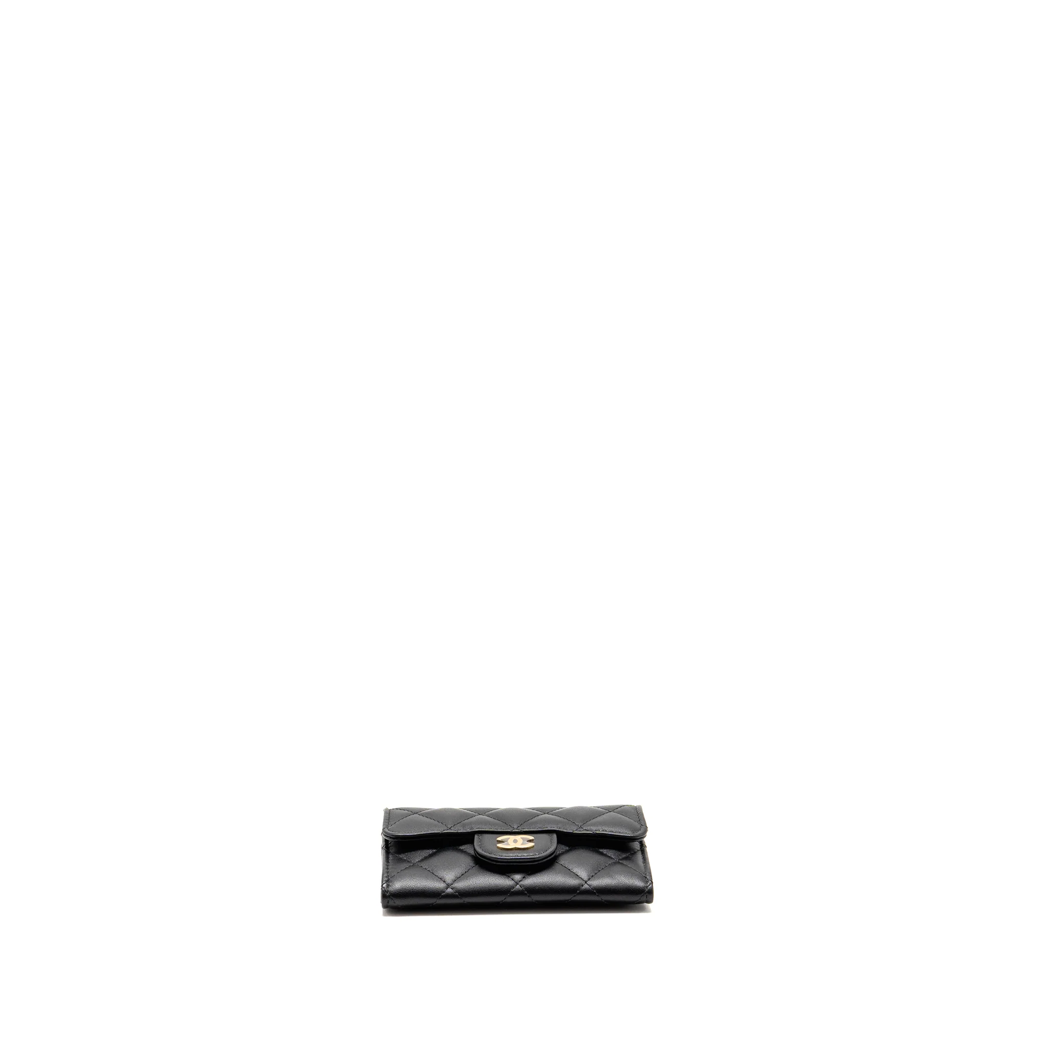 Chanel Classic Flap Card Holder Lambskin Black GHW (Microchip) - Image 6