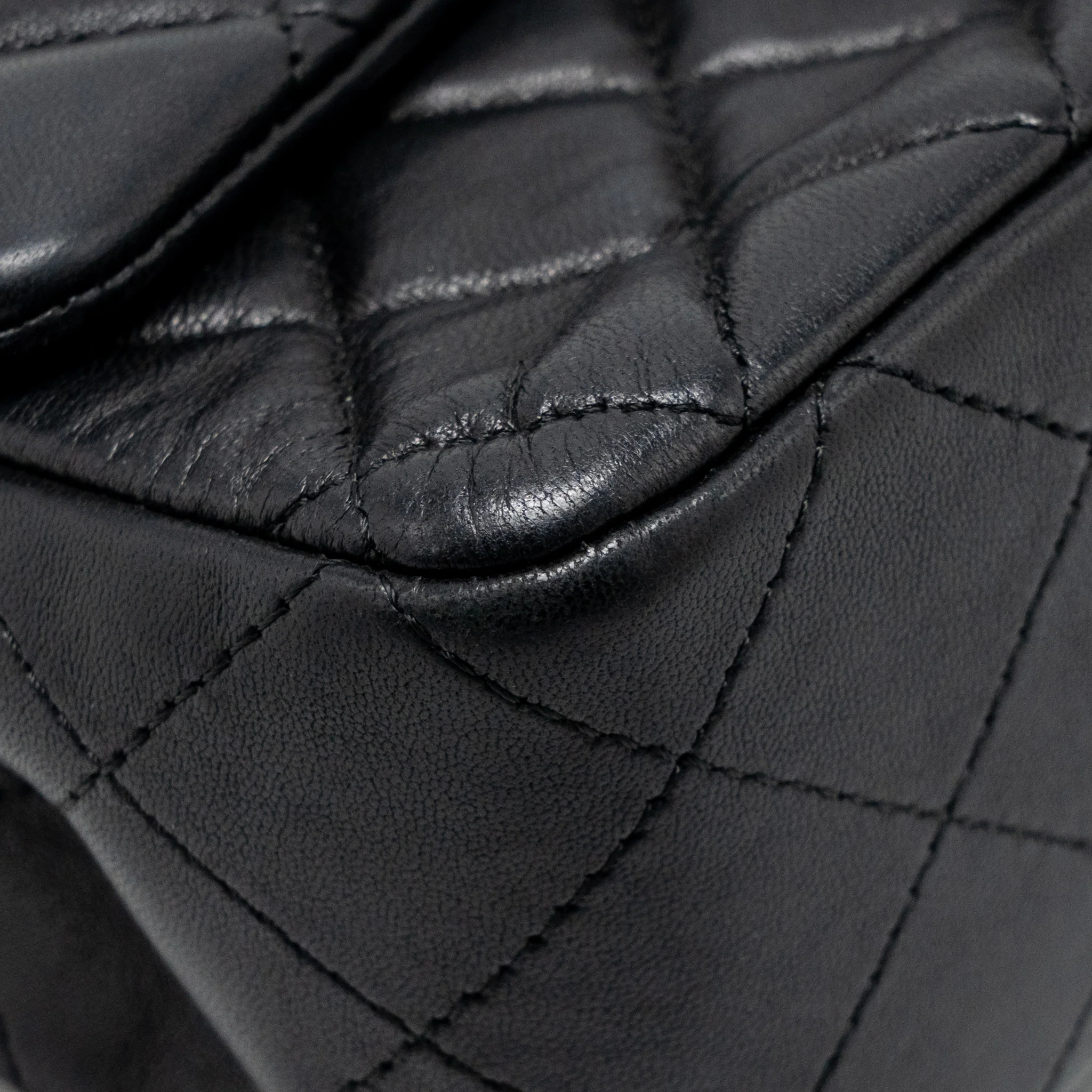 Chanel classic mini rectangular flap bag lambskin black SHW - Image 9