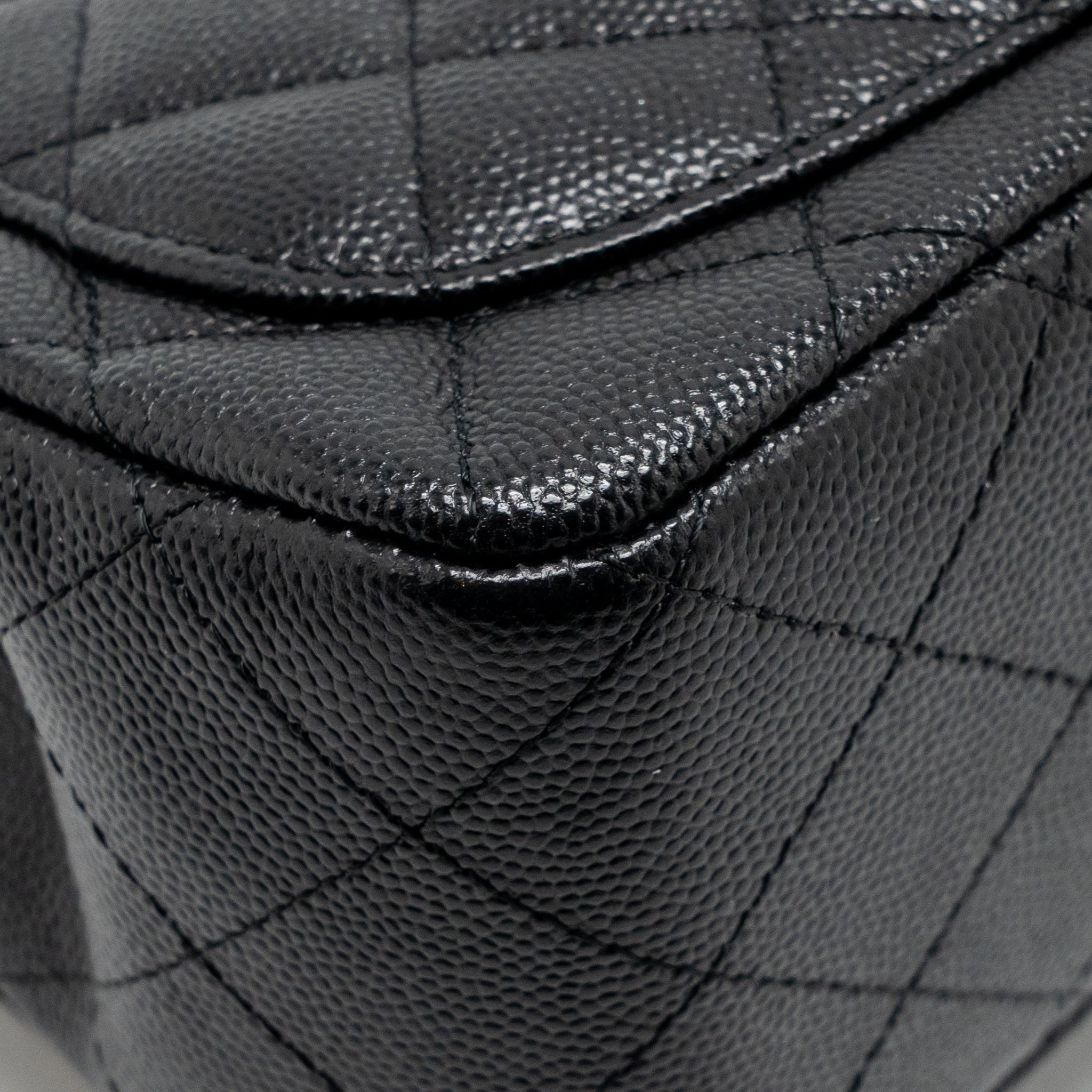 Chanel classic mini square flap bag caviar black LGHW - Image 11