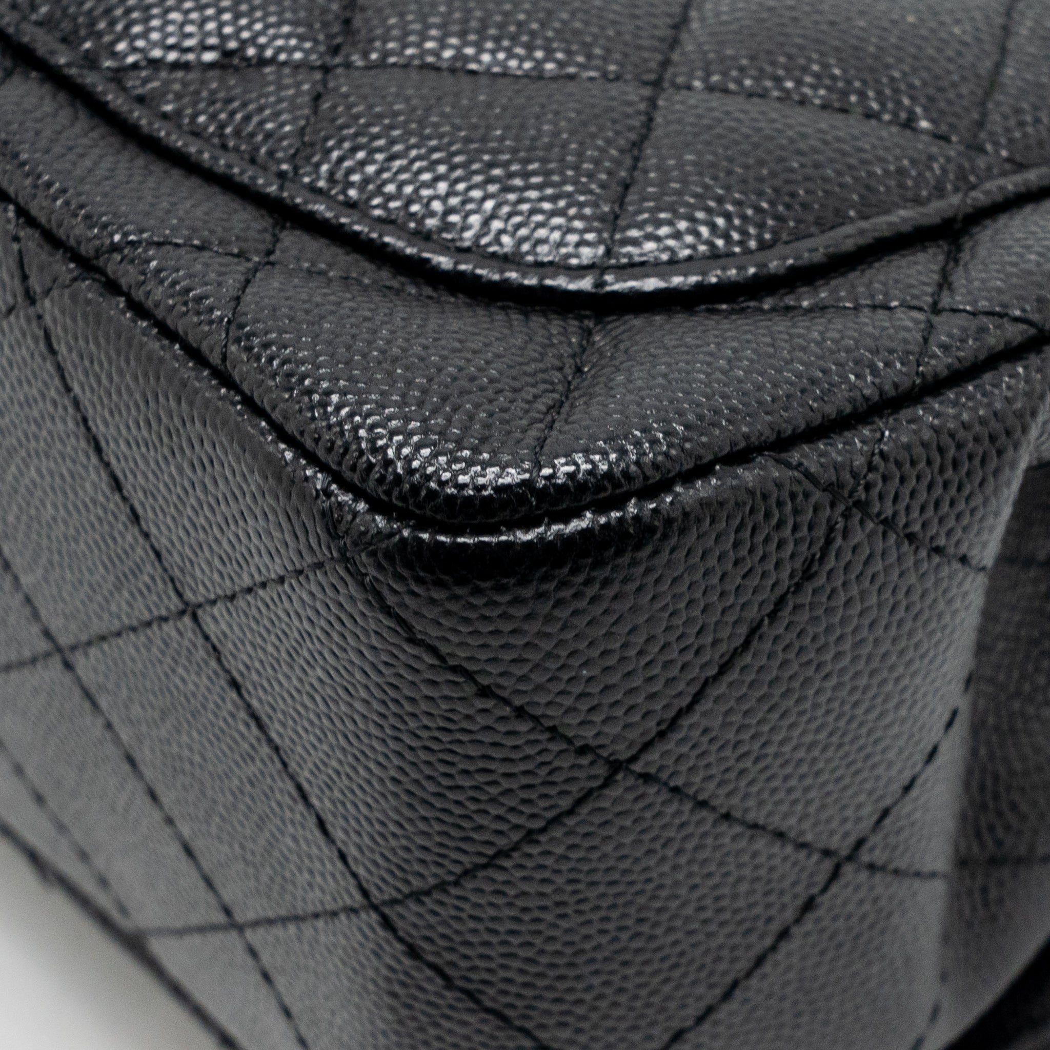 Chanel classic mini square flap bag caviar black LGHW - Image 12