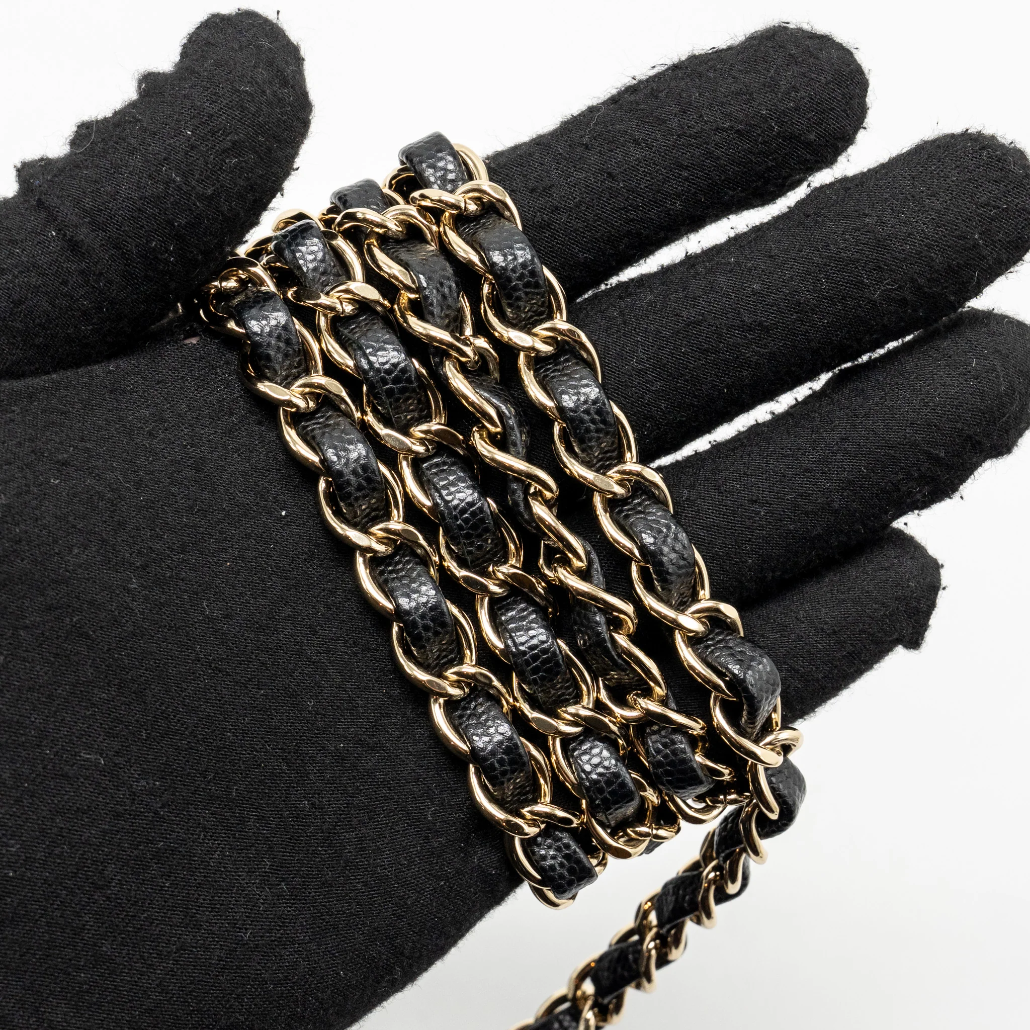 Chanel classic mini square flap bag caviar black LGHW - Image 19