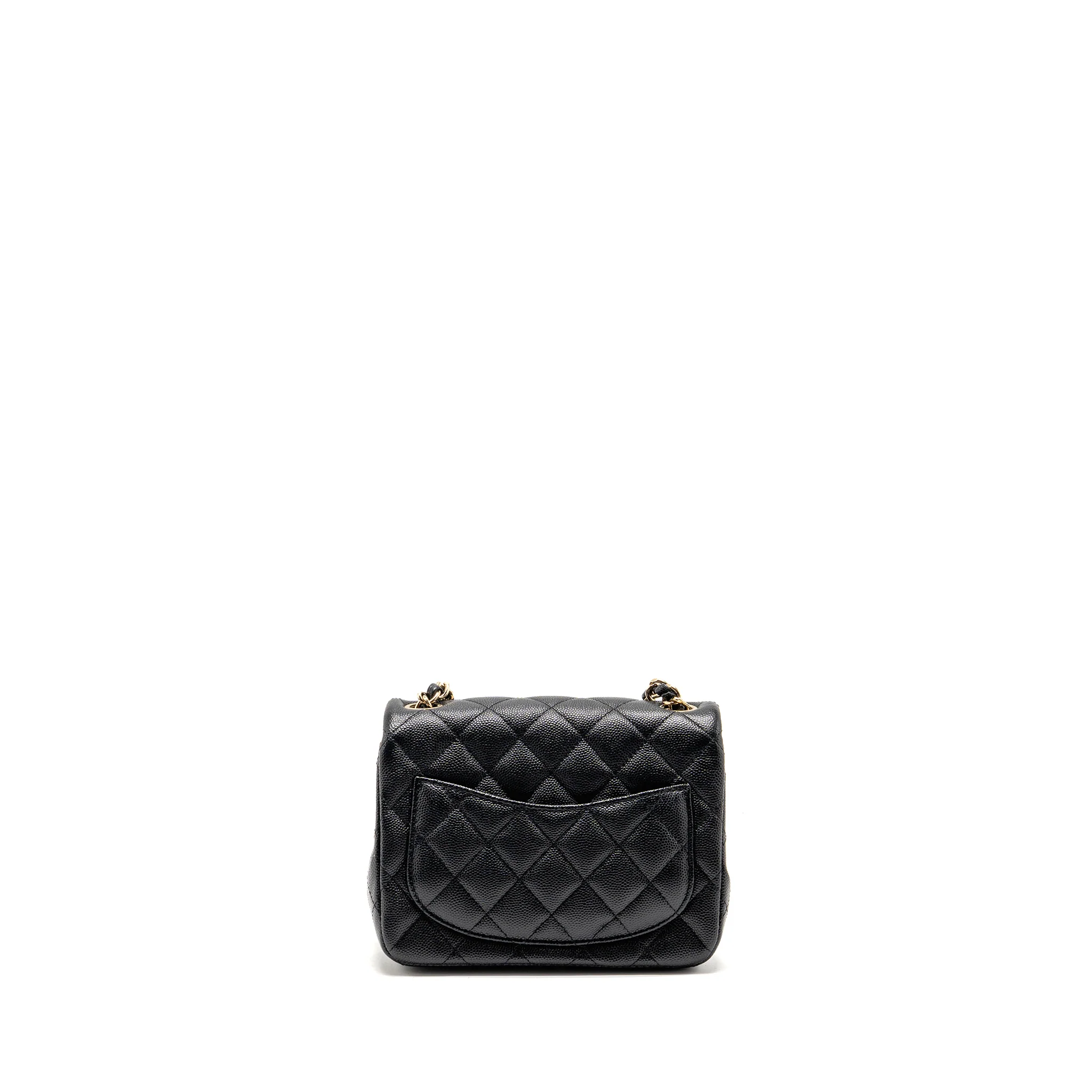 Chanel classic mini square flap bag caviar black LGHW - Image 2