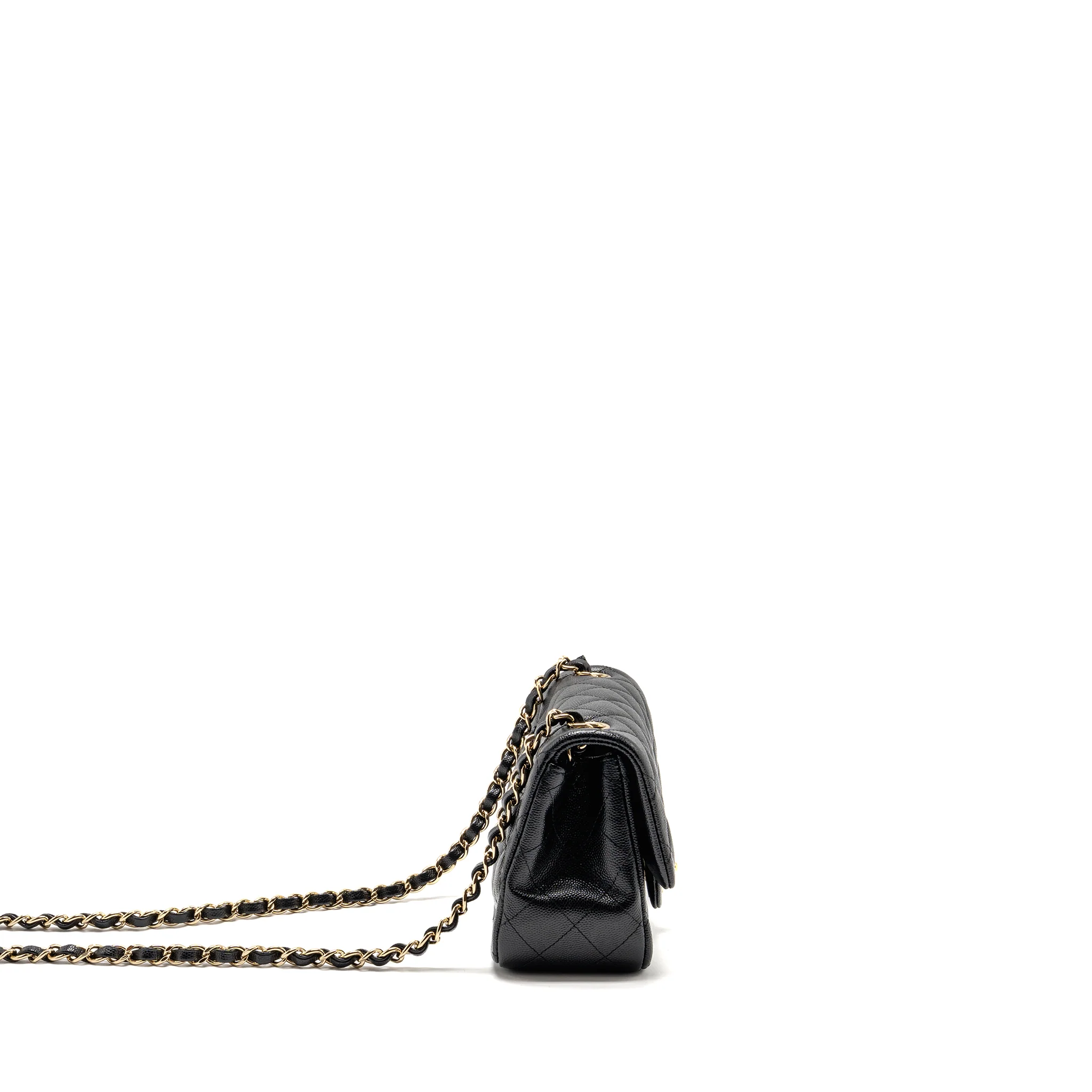 Chanel classic mini square flap bag caviar black LGHW - Image 3