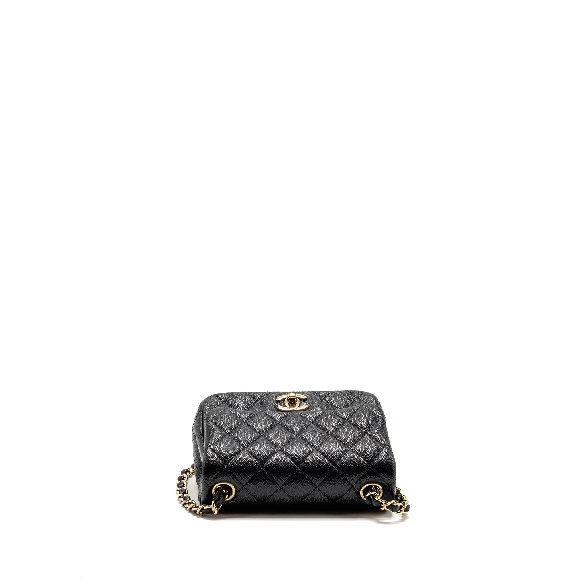 Chanel classic mini square flap bag caviar black LGHW - Image 5