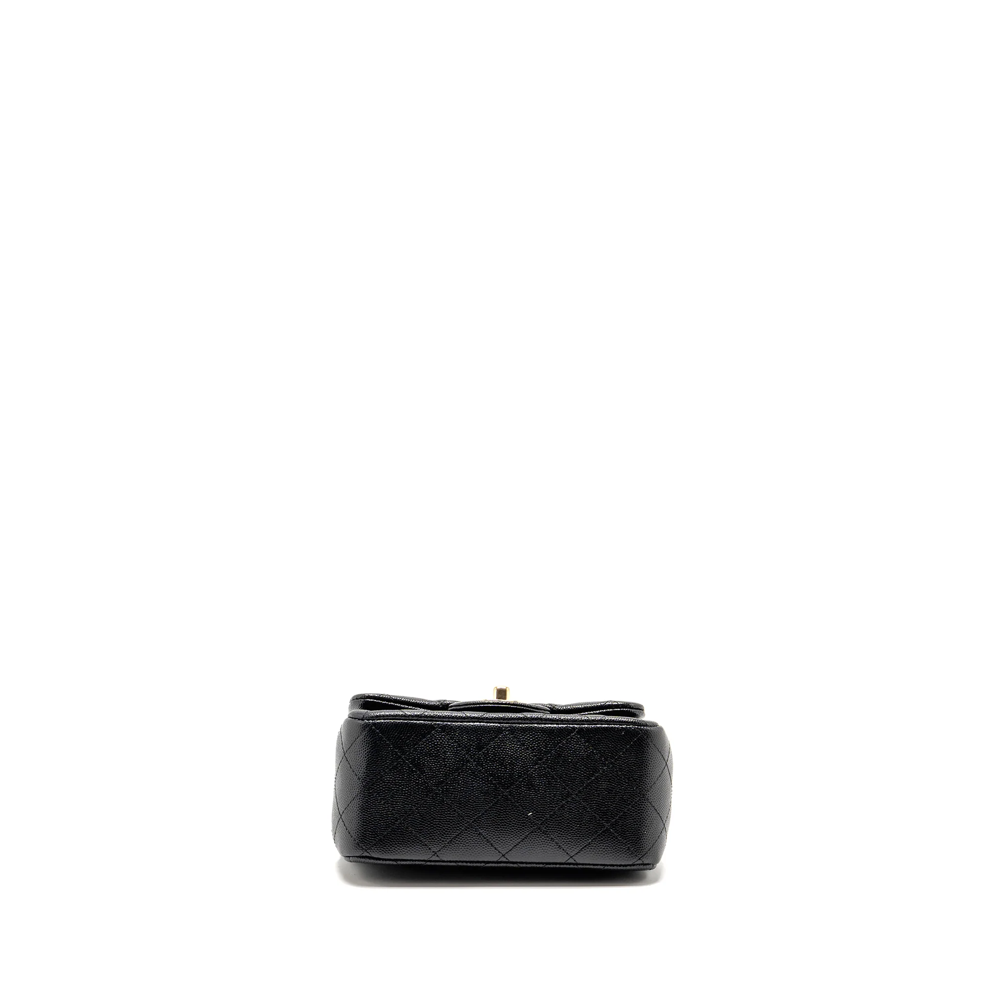 Chanel classic mini square flap bag caviar black LGHW - Image 6