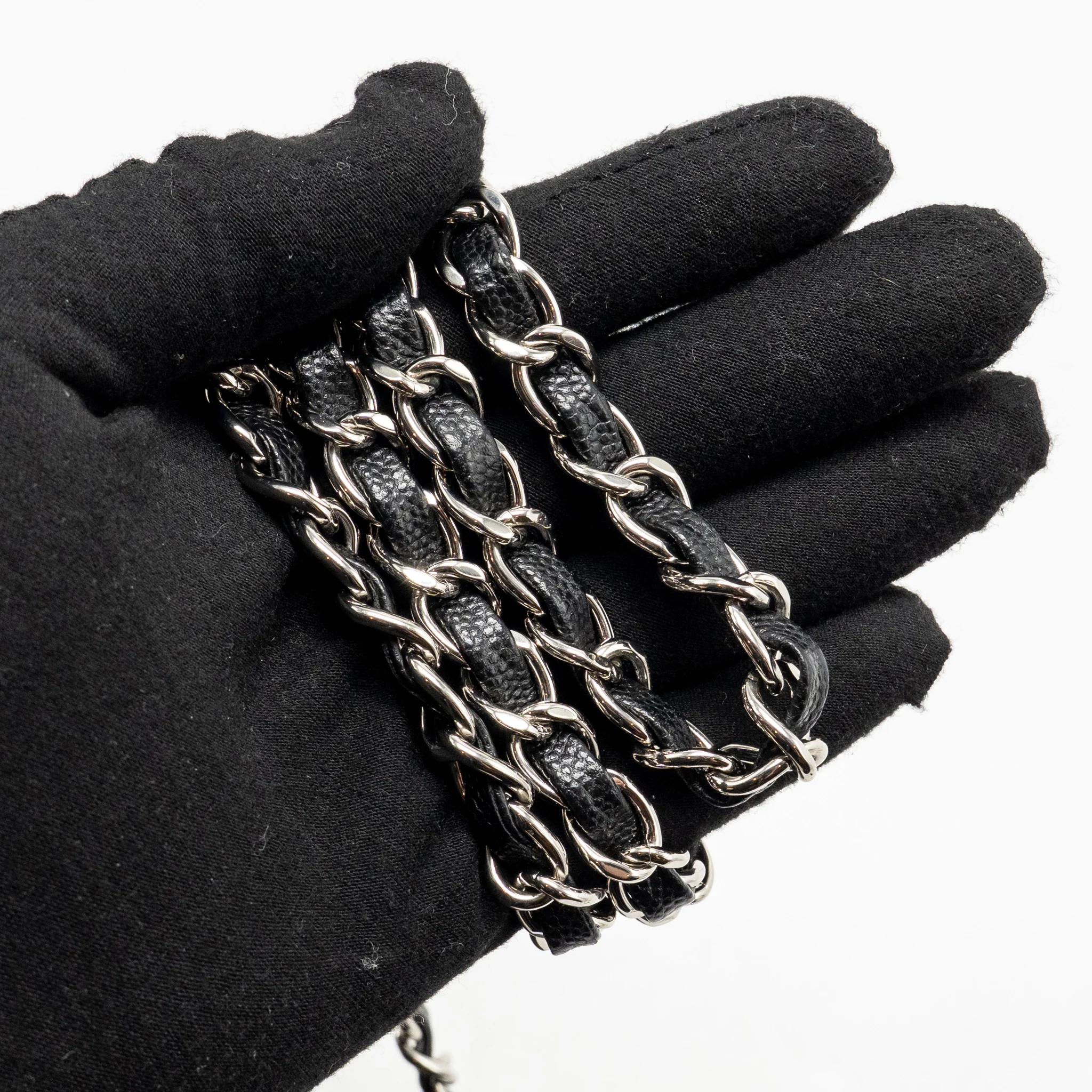 Chanel Classic Mini Square flap Bag Caviar Black SHW - Image 20