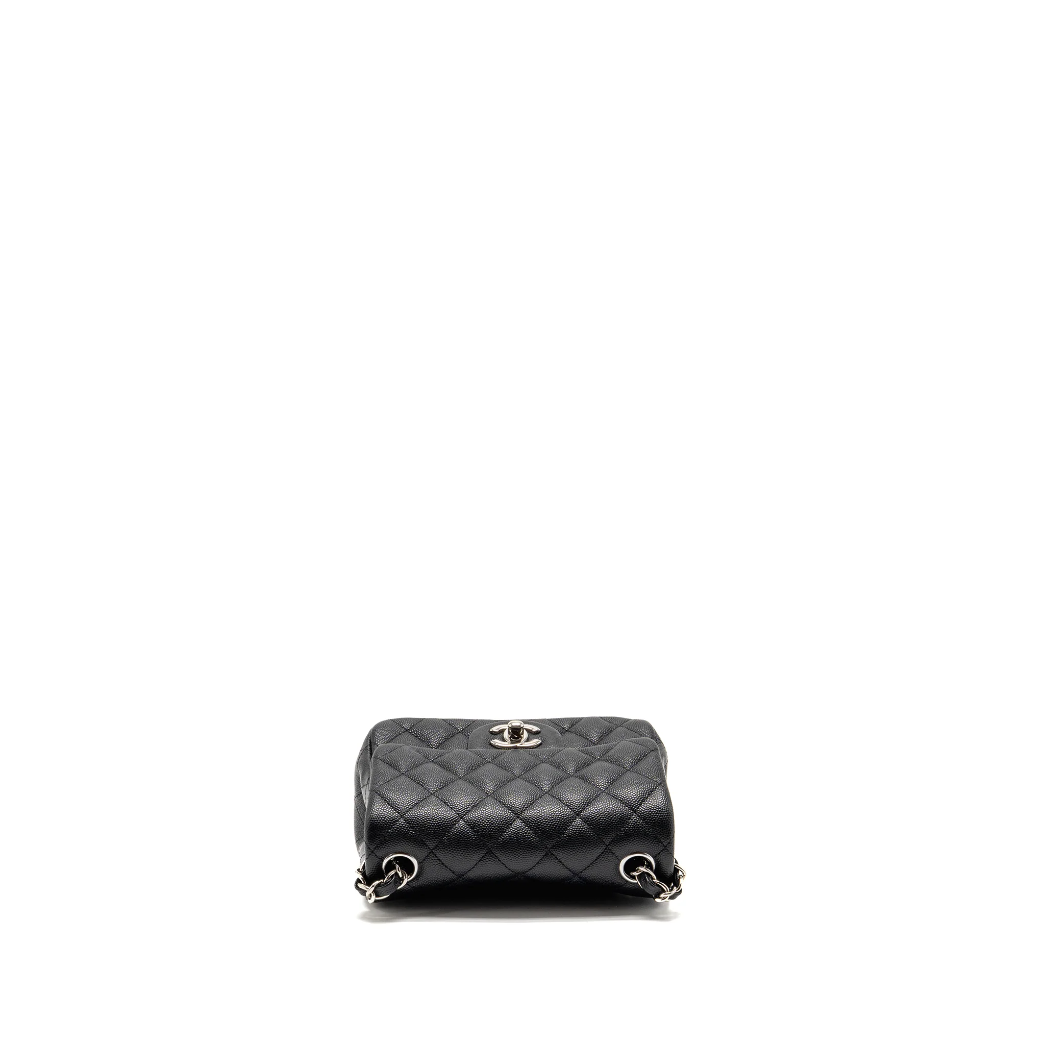 Chanel Classic Mini Square flap Bag Caviar Black SHW - Image 5