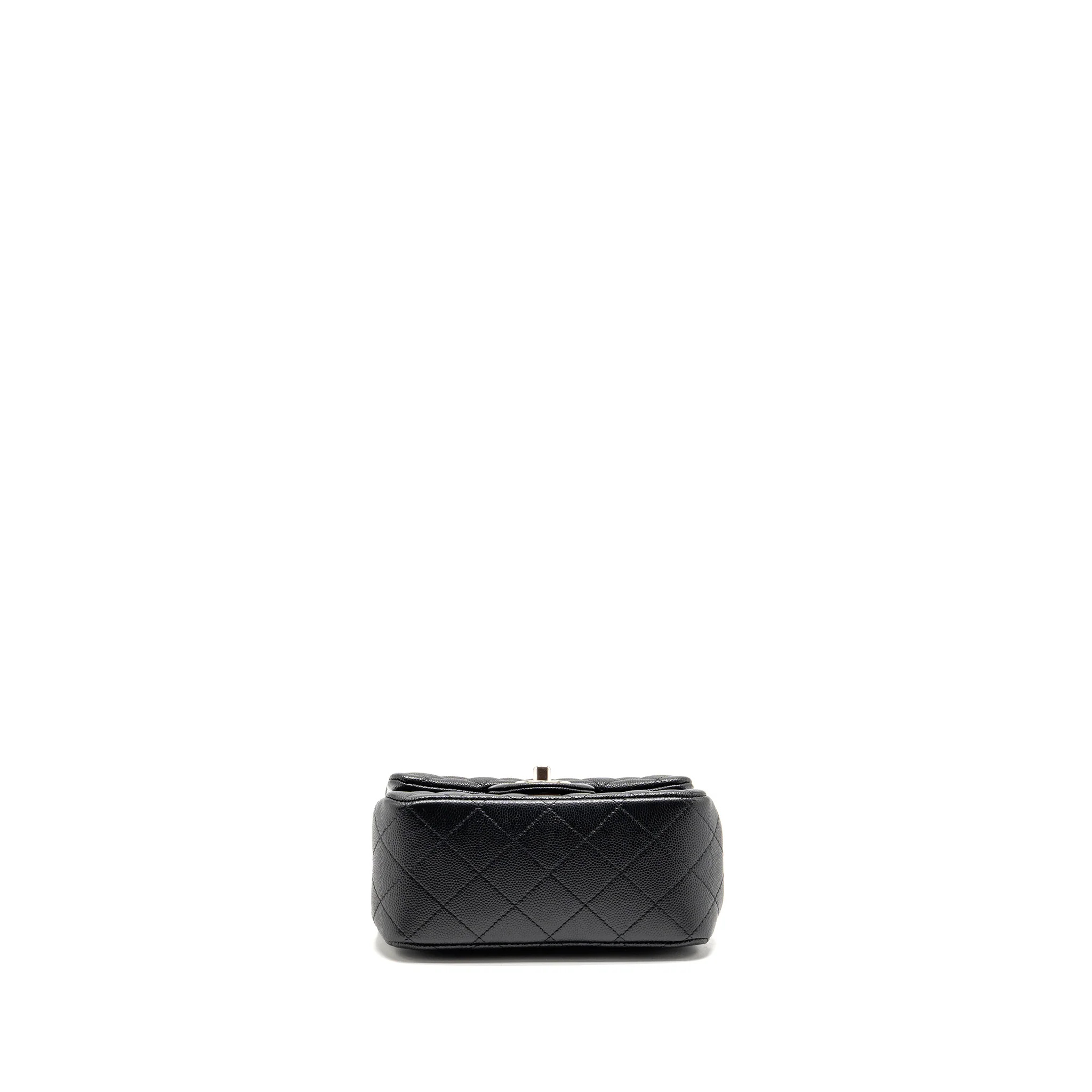 Chanel Classic Mini Square flap Bag Caviar Black SHW - Image 6