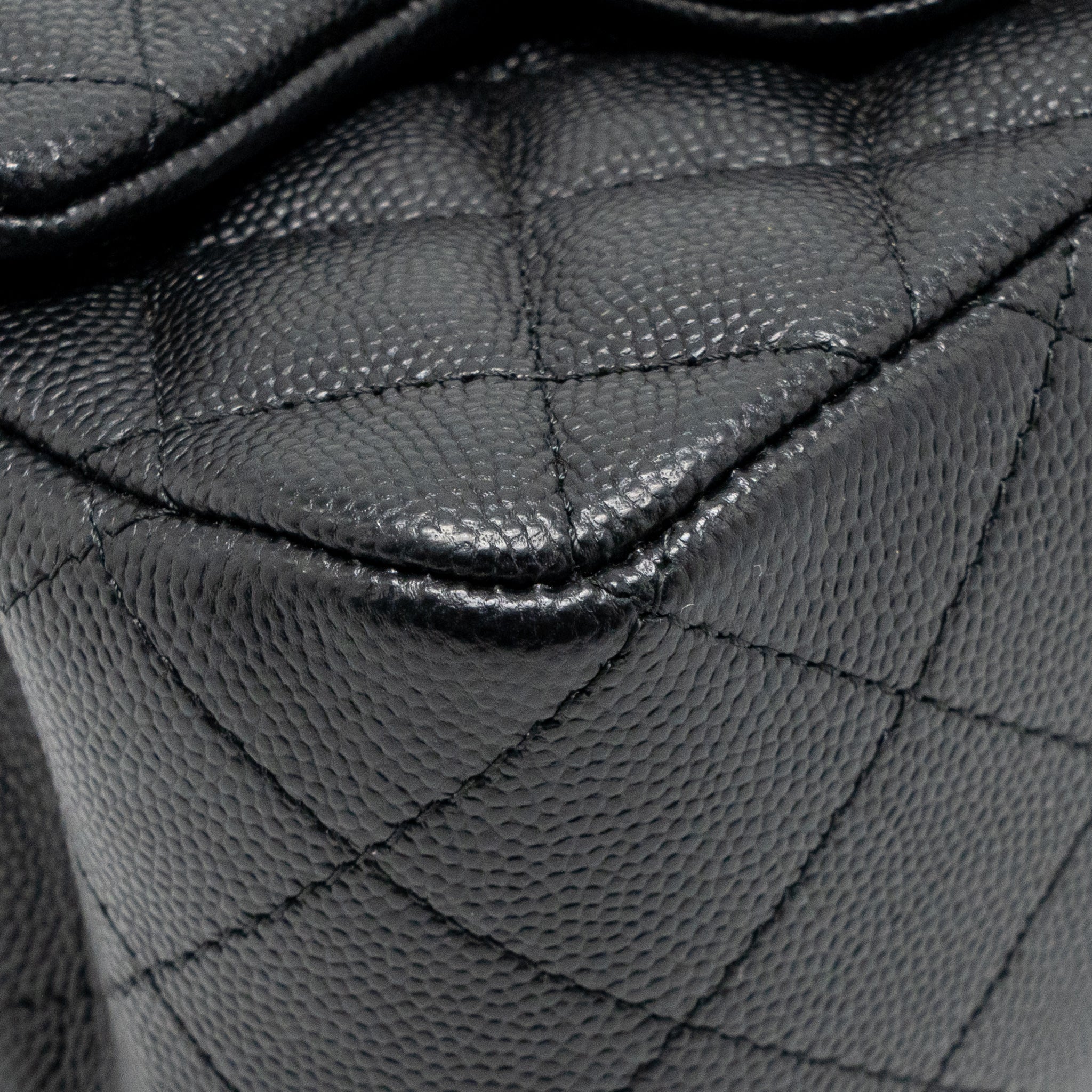 Chanel Classic Mini Square flap Bag Caviar Black SHW - Image 9