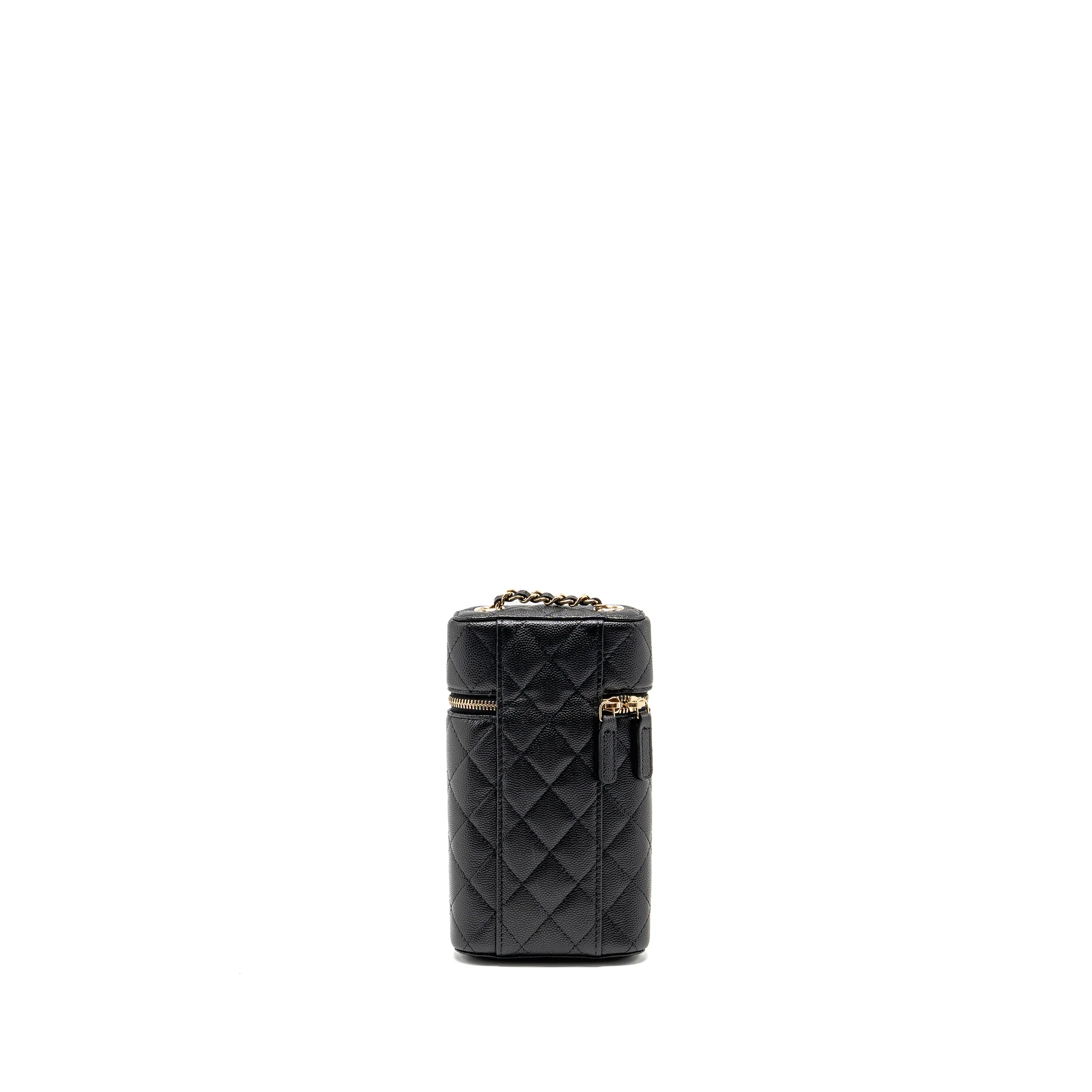 Chanel Classic Vanity Phone Holder with Chain Caviar Black LGHW - Image 2