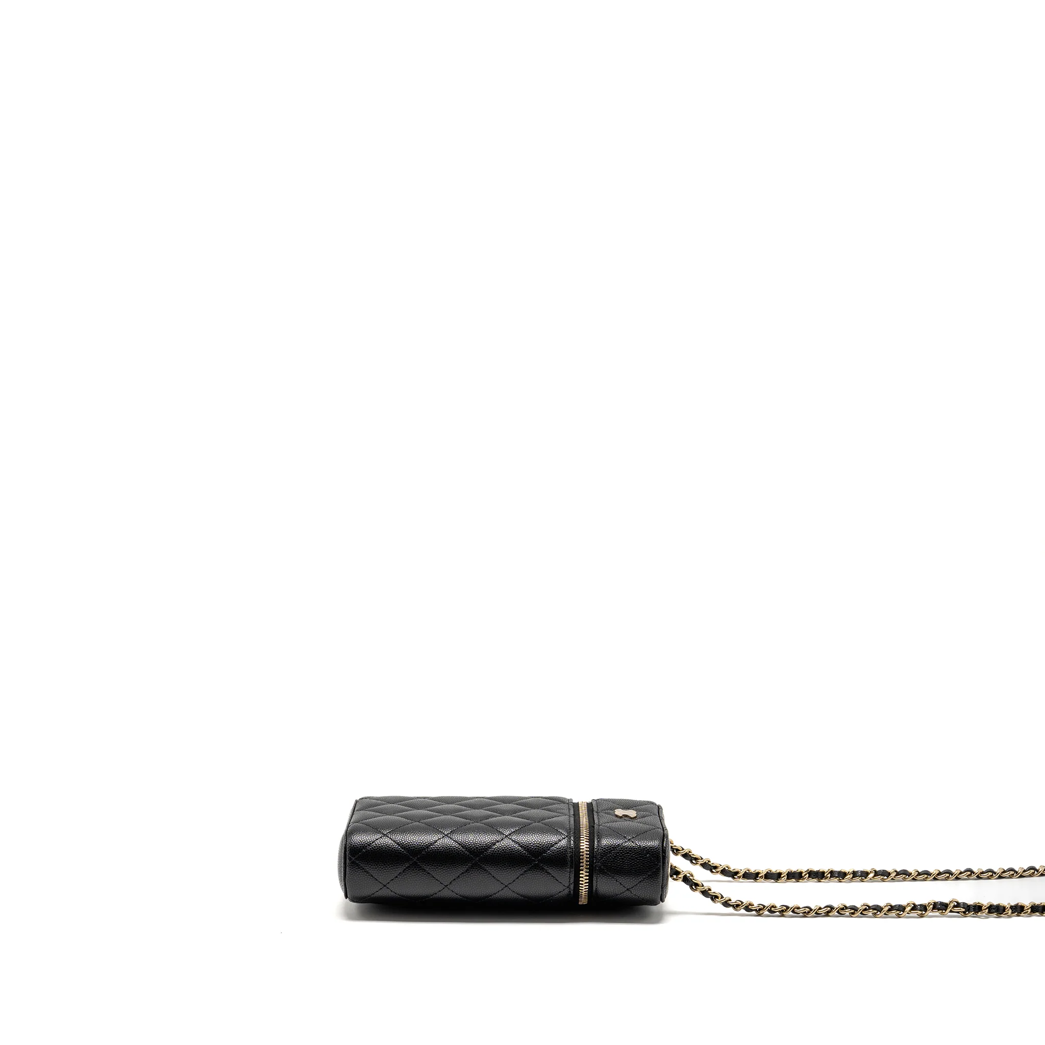Chanel Classic Vanity Phone Holder with Chain Caviar Black LGHW - Image 4
