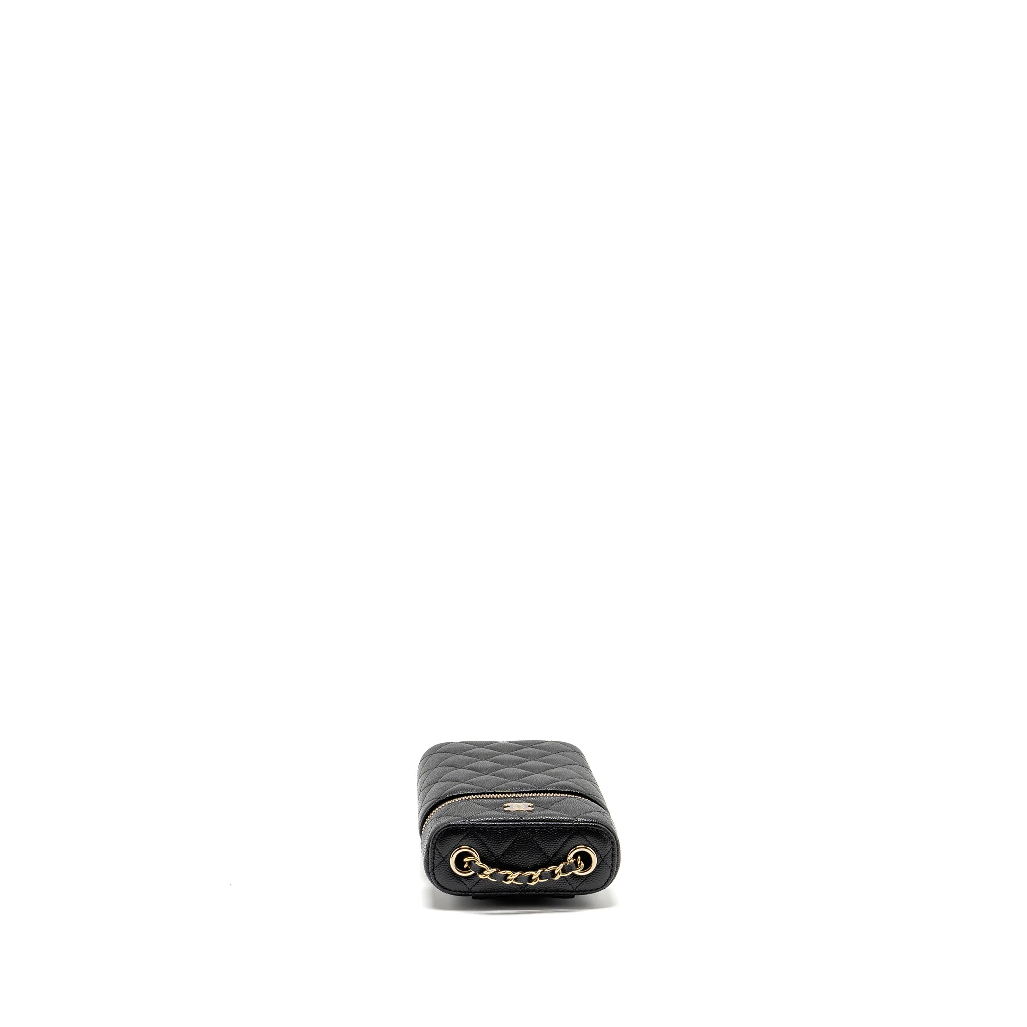 Chanel Classic Vanity Phone Holder with Chain Caviar Black LGHW - Image 5