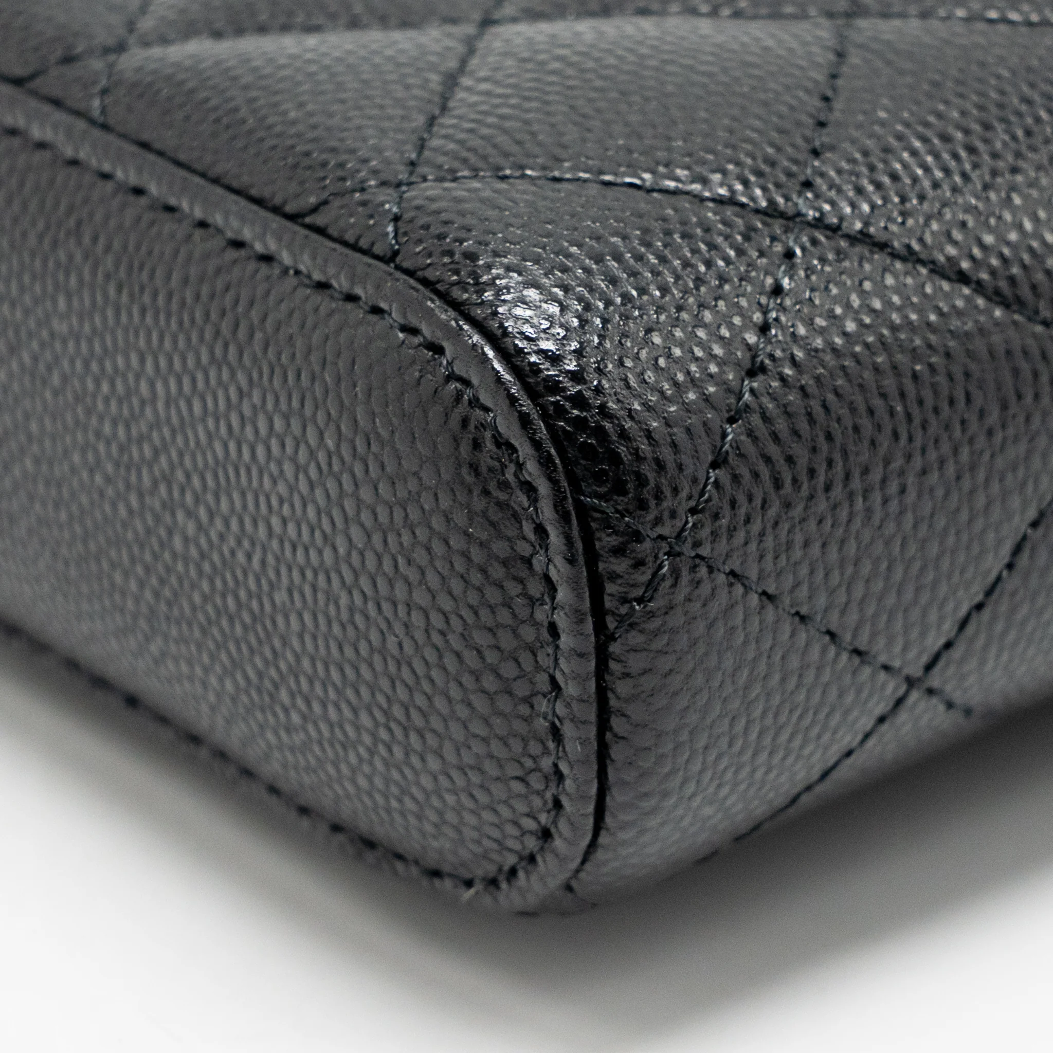 Chanel Classic Vanity Phone Holder with Chain Caviar Black LGHW - Image 8