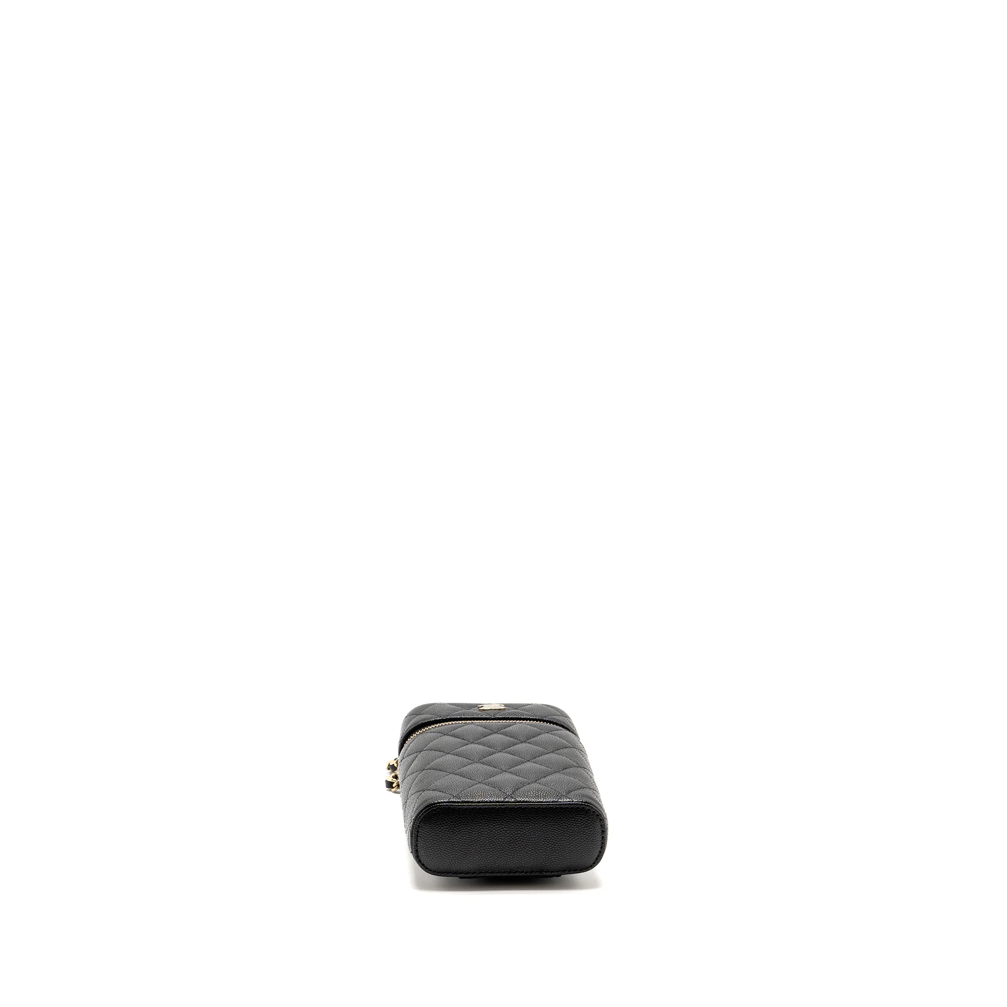 Chanel Classic Vanity Phone Holder with Chain Caviar Black LGHW - Image 5