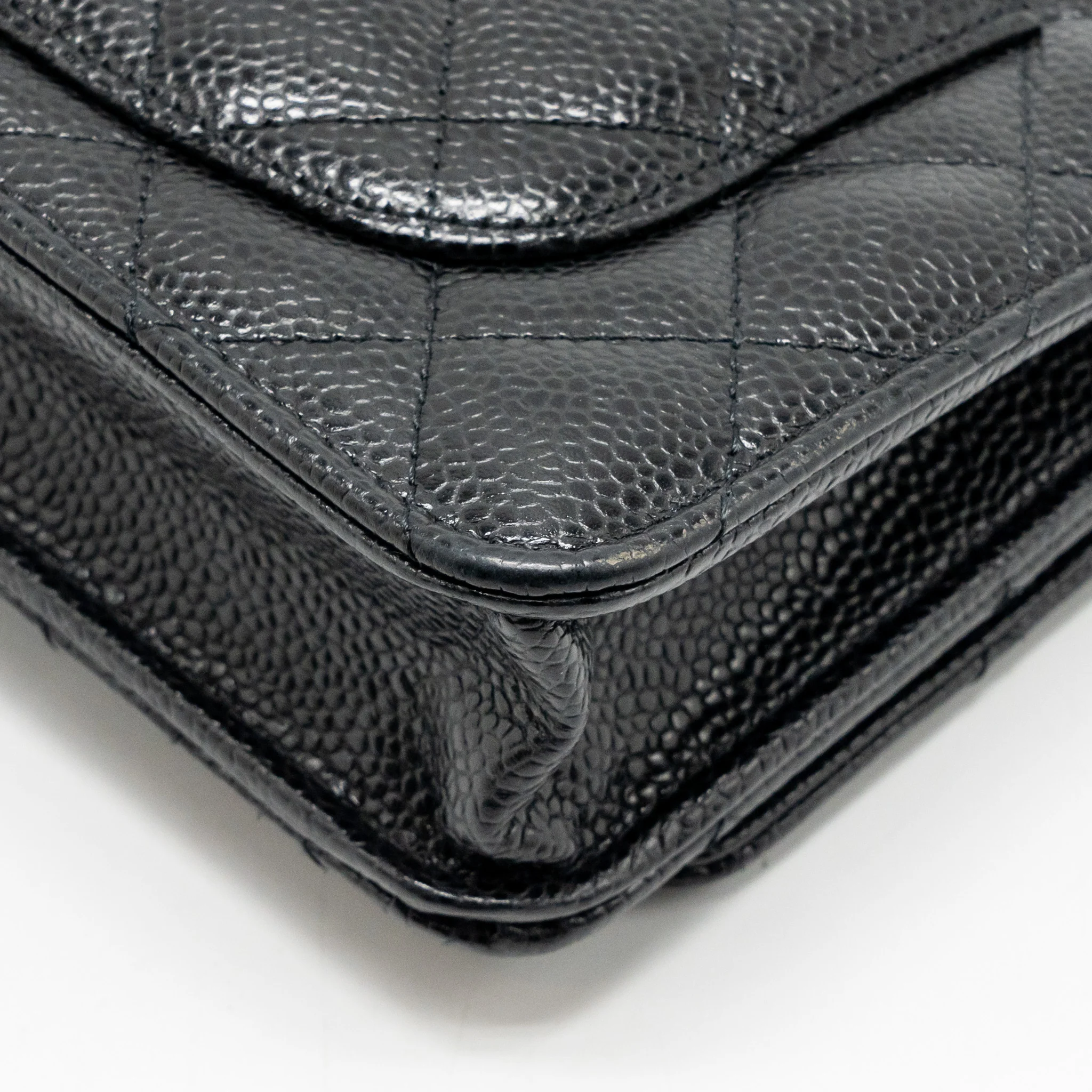 Chanel classic wallet on chain caviar black SHW (microchip) - Image 12