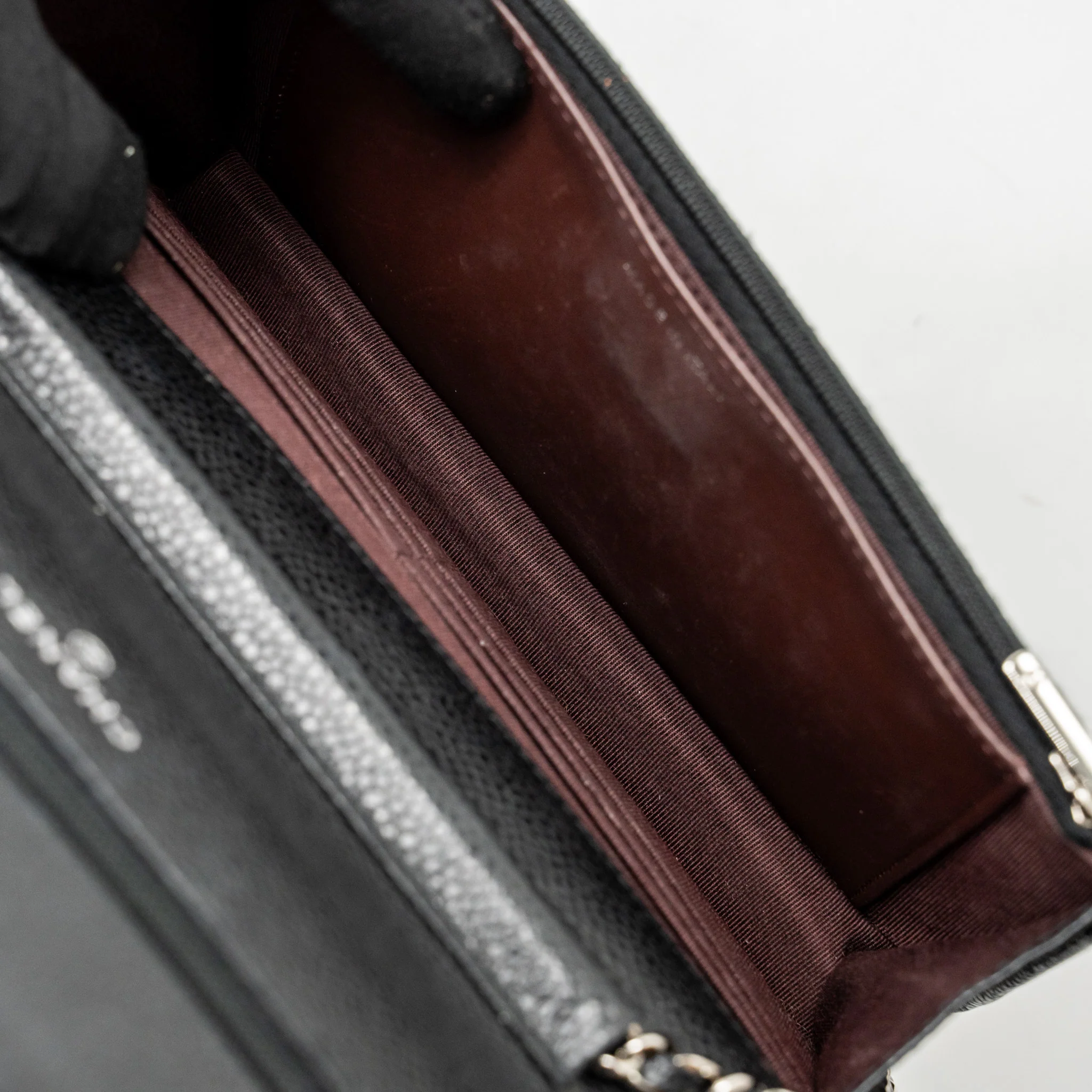 Chanel classic wallet on chain caviar black SHW (microchip) - Image 16