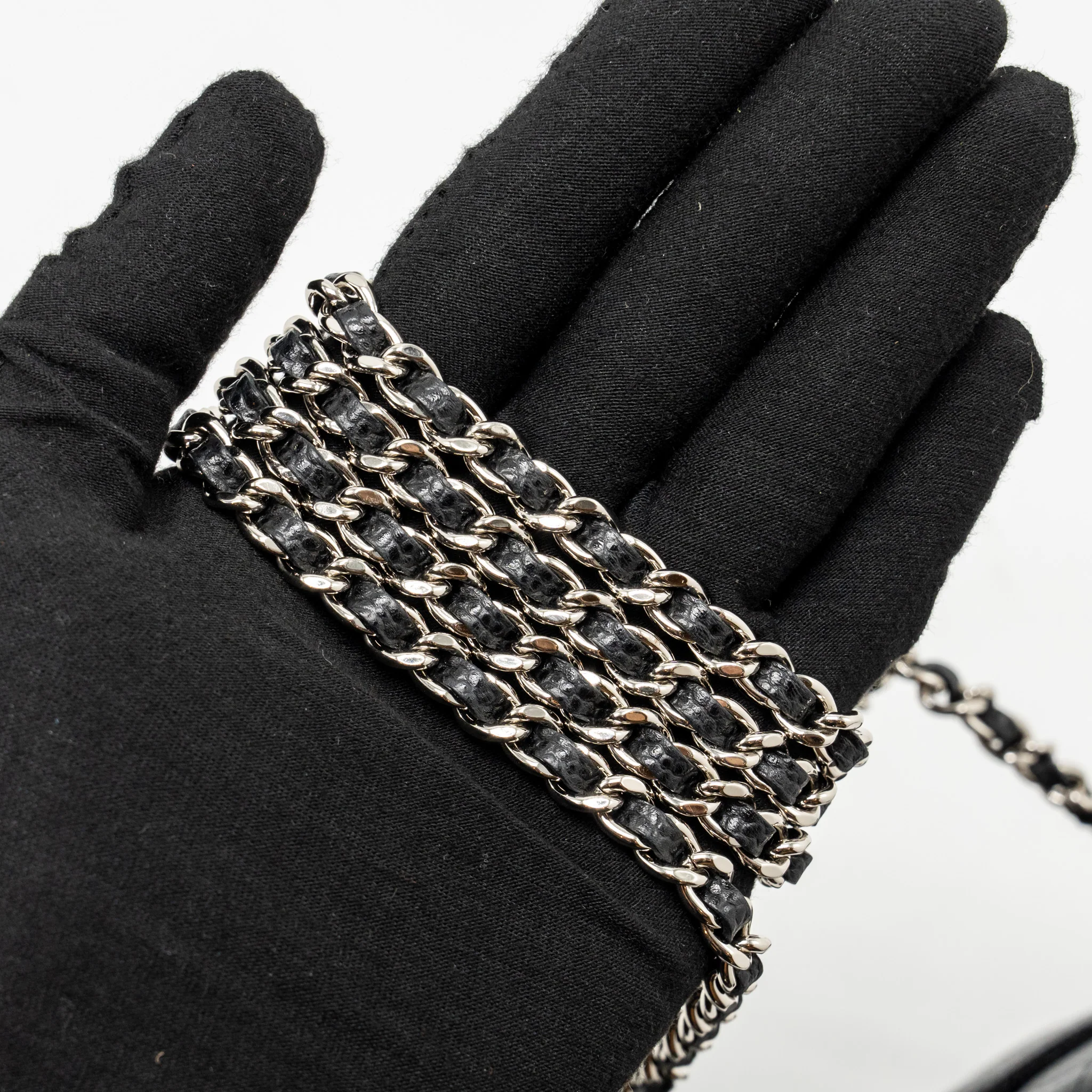 Chanel classic wallet on chain caviar black SHW (microchip) - Image 19