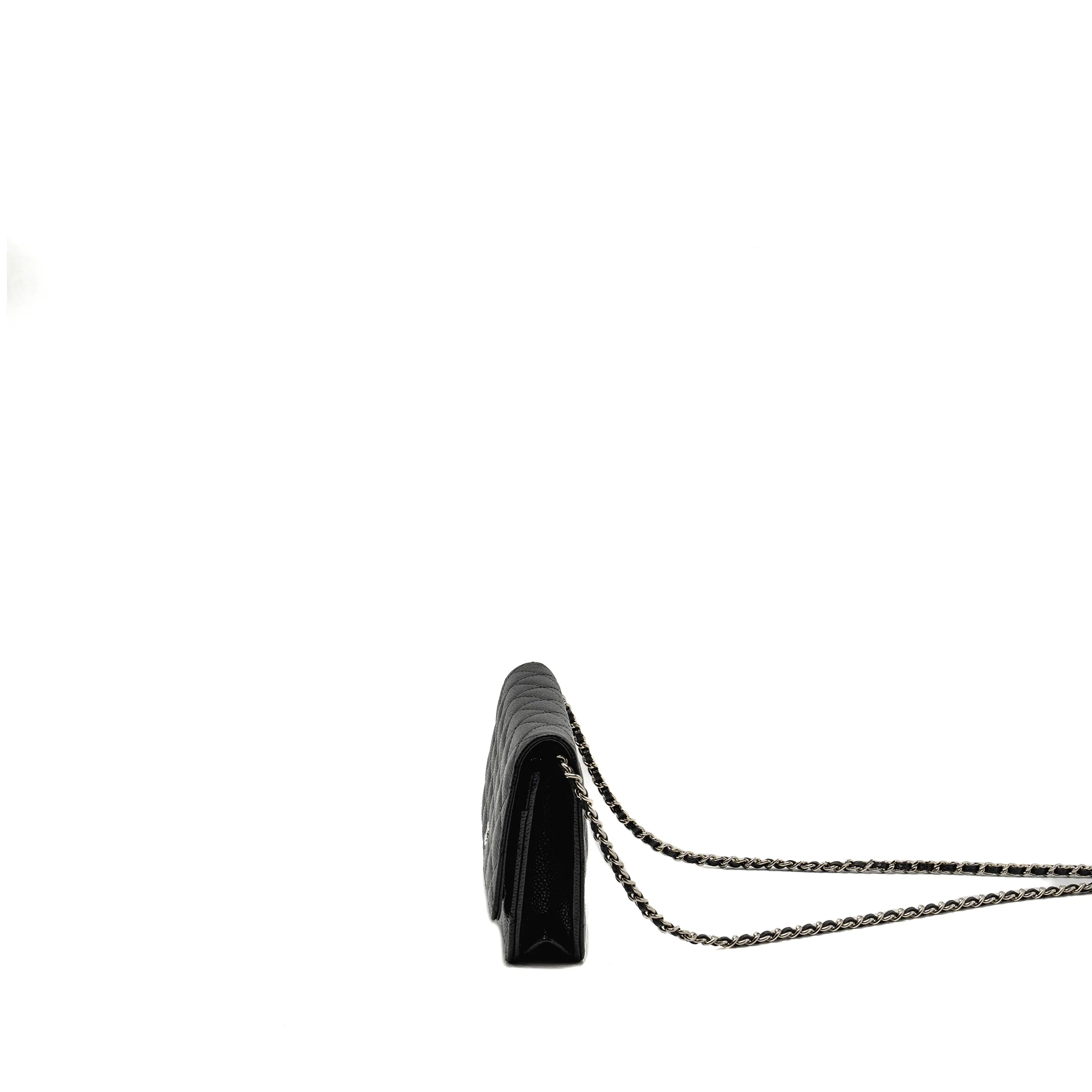 Chanel classic wallet on chain caviar black SHW (microchip) - Image 4