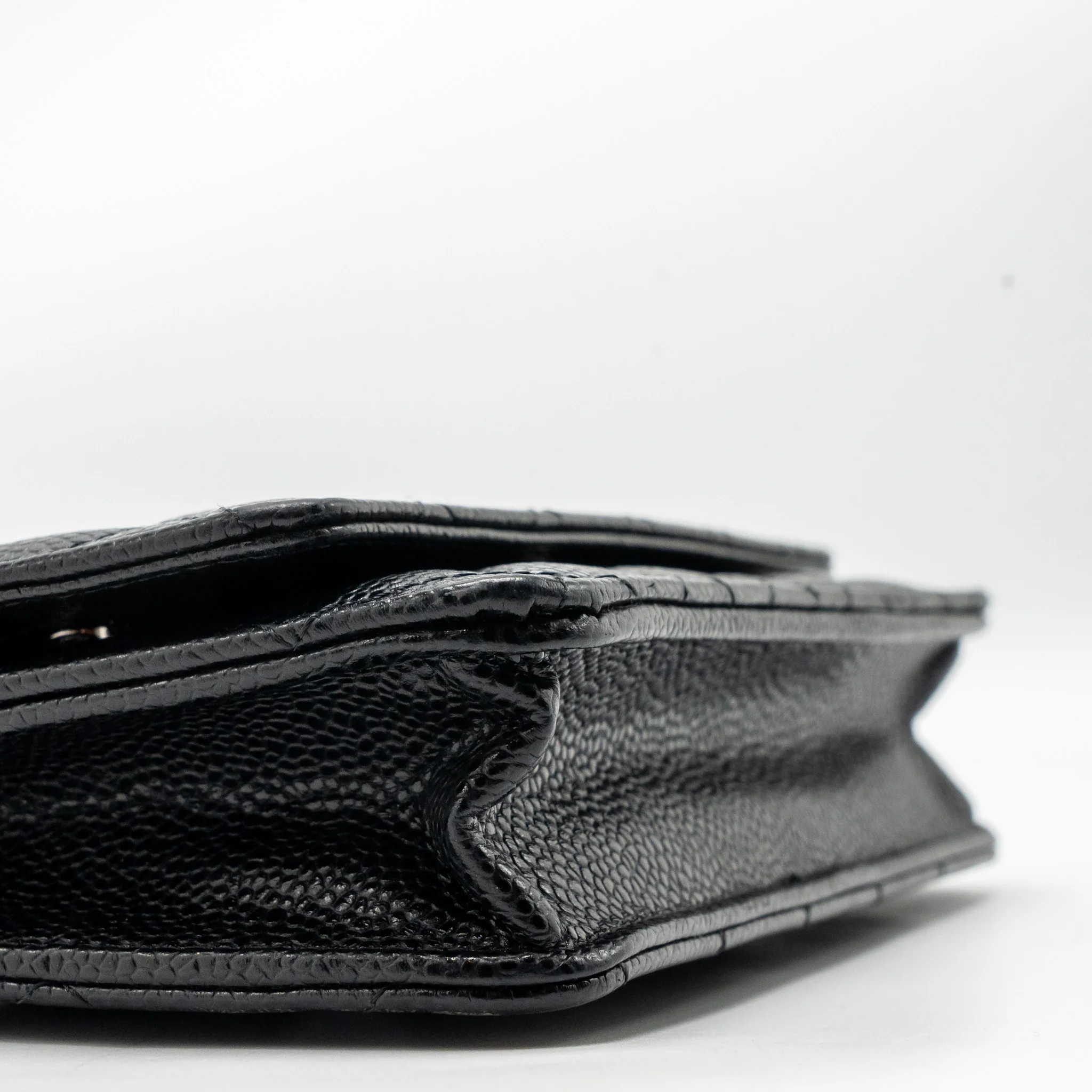 Chanel classic wallet on chain caviar black SHW (microchip) - Image 7