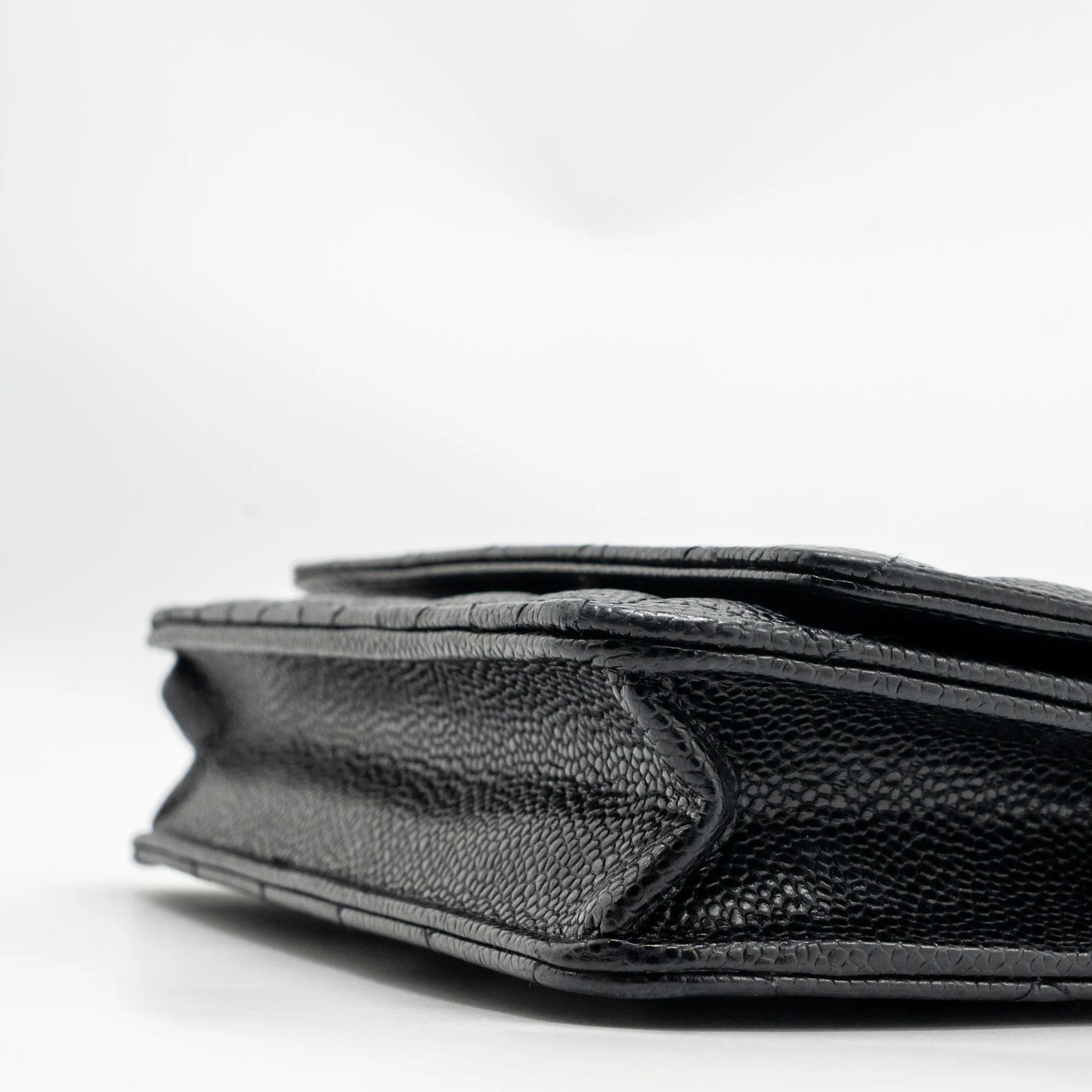 Chanel classic wallet on chain caviar black SHW (microchip) - Image 8