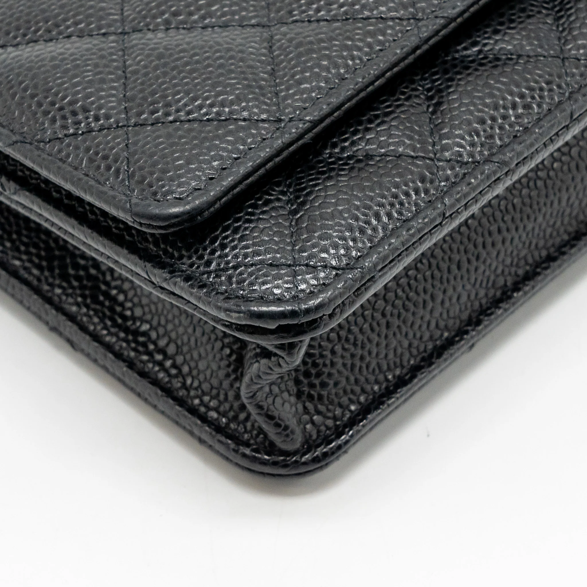 Chanel classic wallet on chain caviar black SHW (microchip) - Image 9