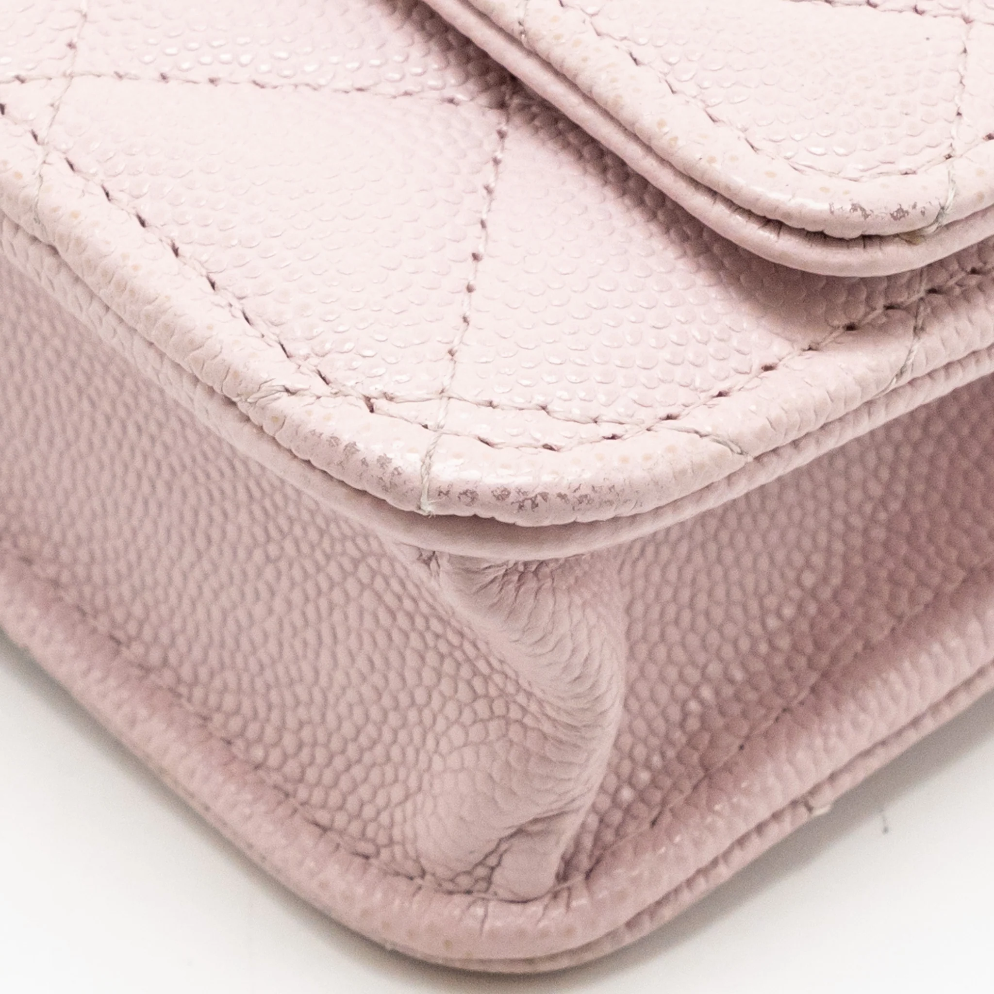 Chanel Classic wallet on chain caviar light pink LGHW - Image 10