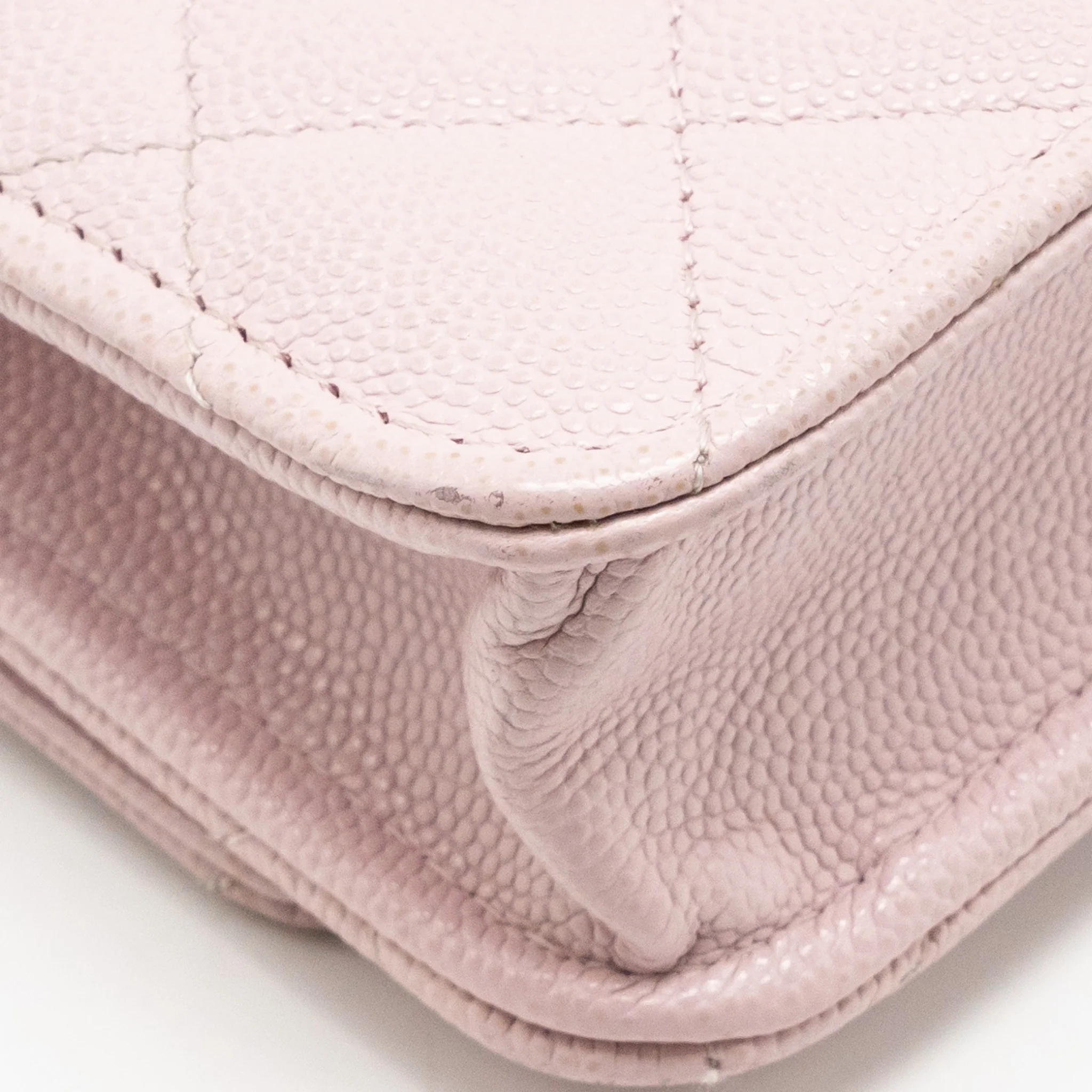 Chanel Classic wallet on chain caviar light pink LGHW - Image 11