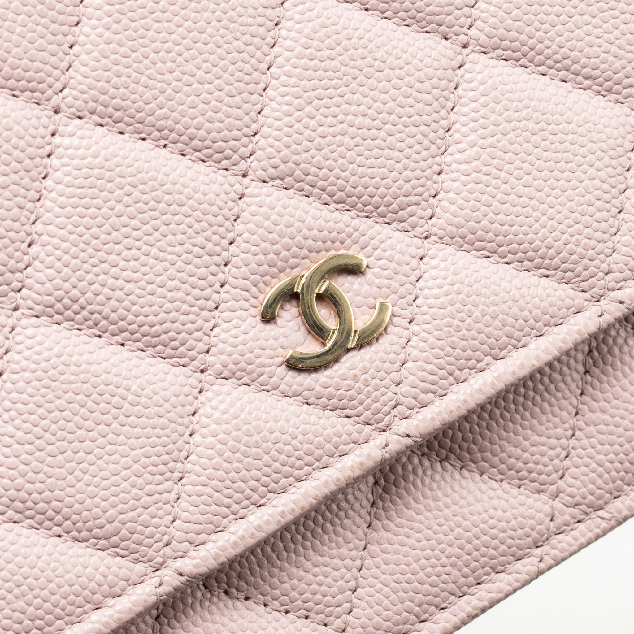Chanel Classic wallet on chain caviar light pink LGHW - Image 13