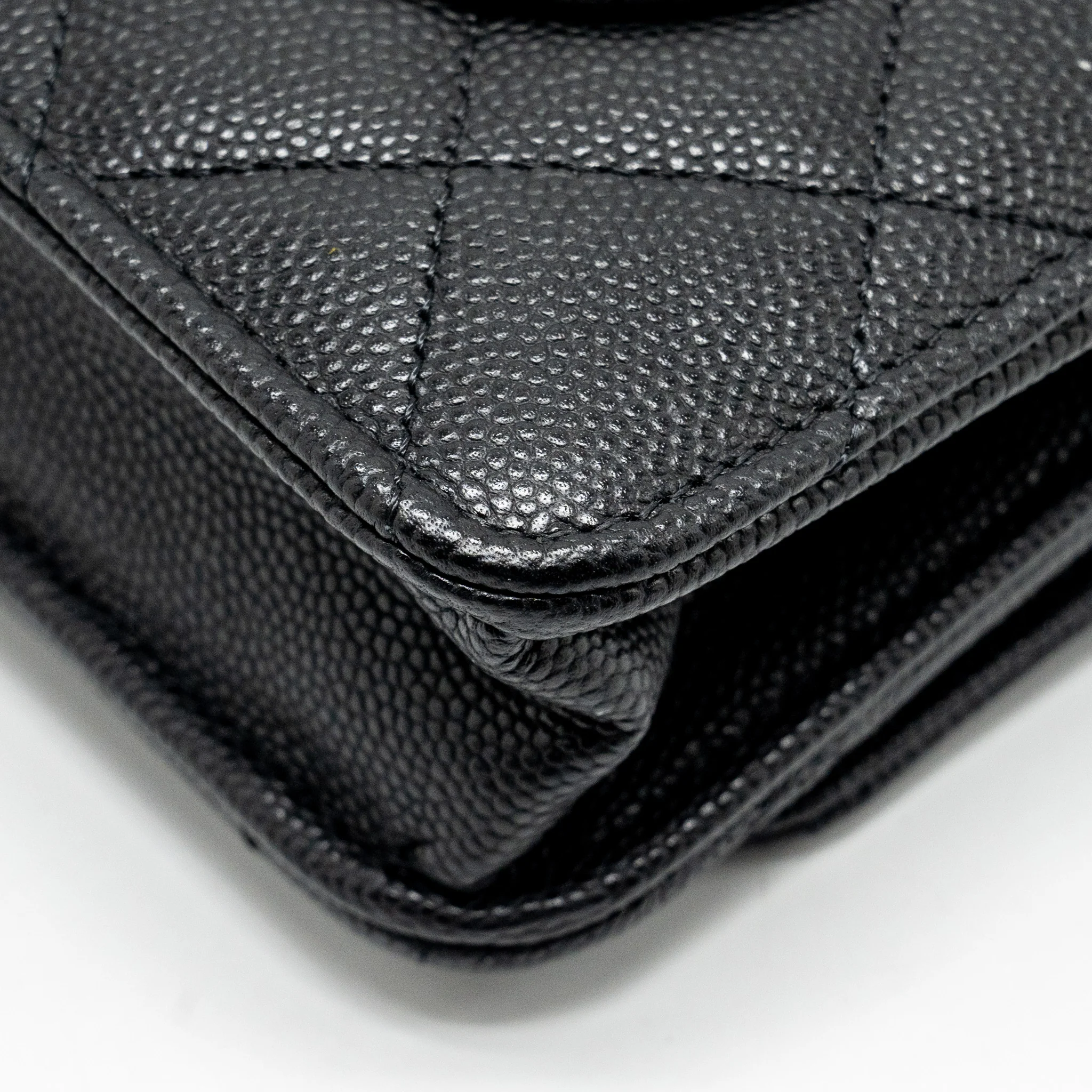 Chanel Coco Casino Wallet on Chain Caviar Black GHW (Microchip) - Image 10