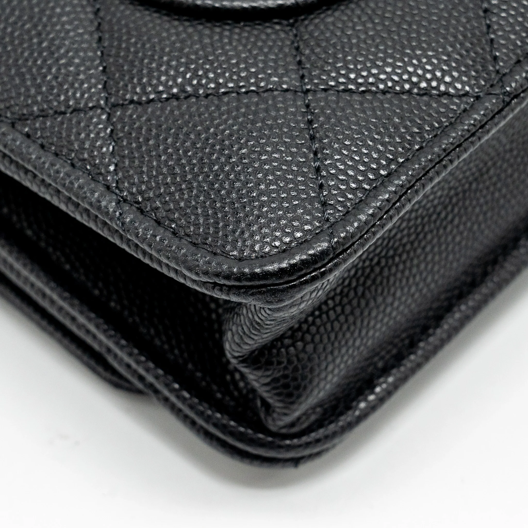 Chanel Coco Casino Wallet on Chain Caviar Black GHW (Microchip) - Image 11